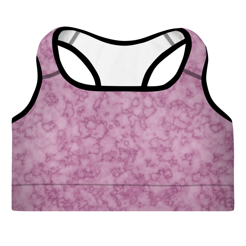 Padded Sports Bra Marble Dark Pink