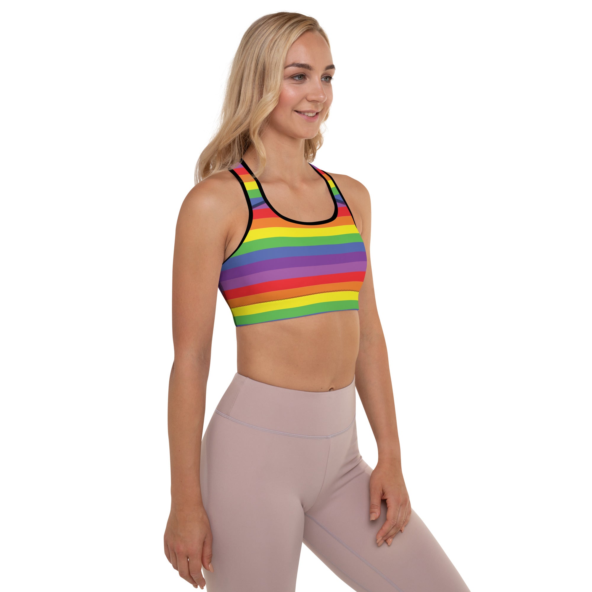 Padded Sports Bra Rainbow