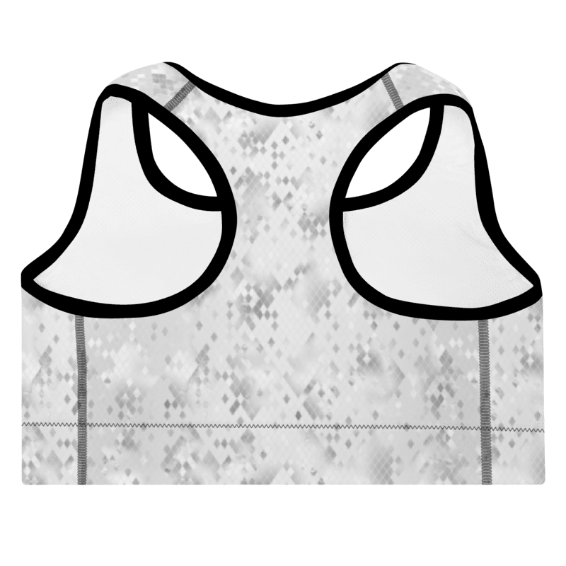 Padded Sports Bra Snake print White