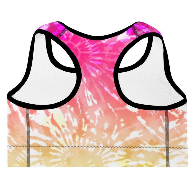 Padded Sports Bra Tie dye spirals