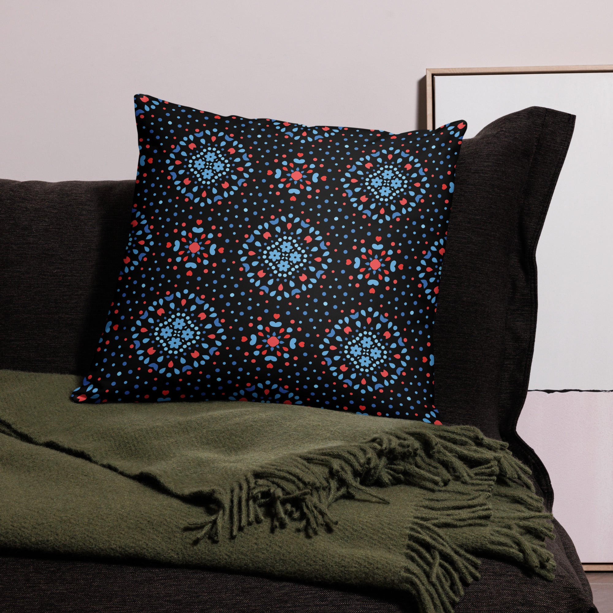 Pillow Case Floral Geometric