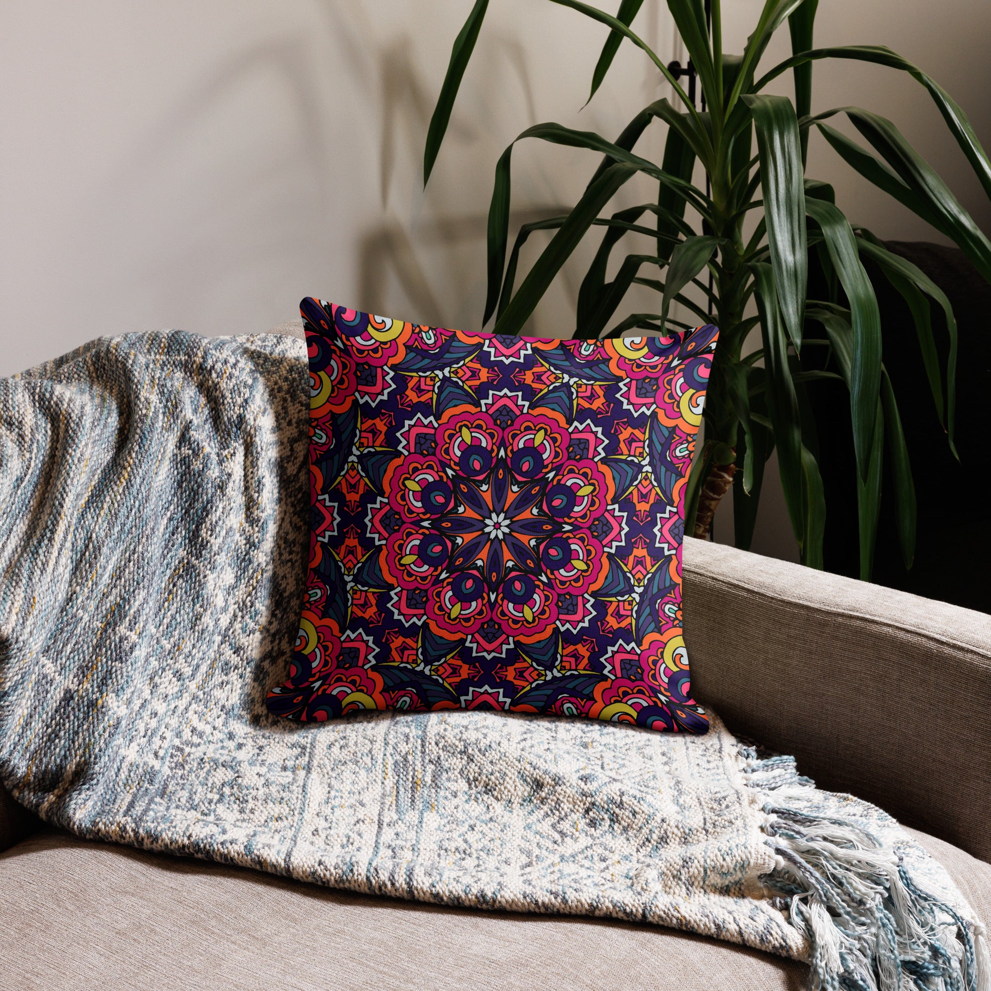 Premium Pillow Case Boho festival mandala VI
