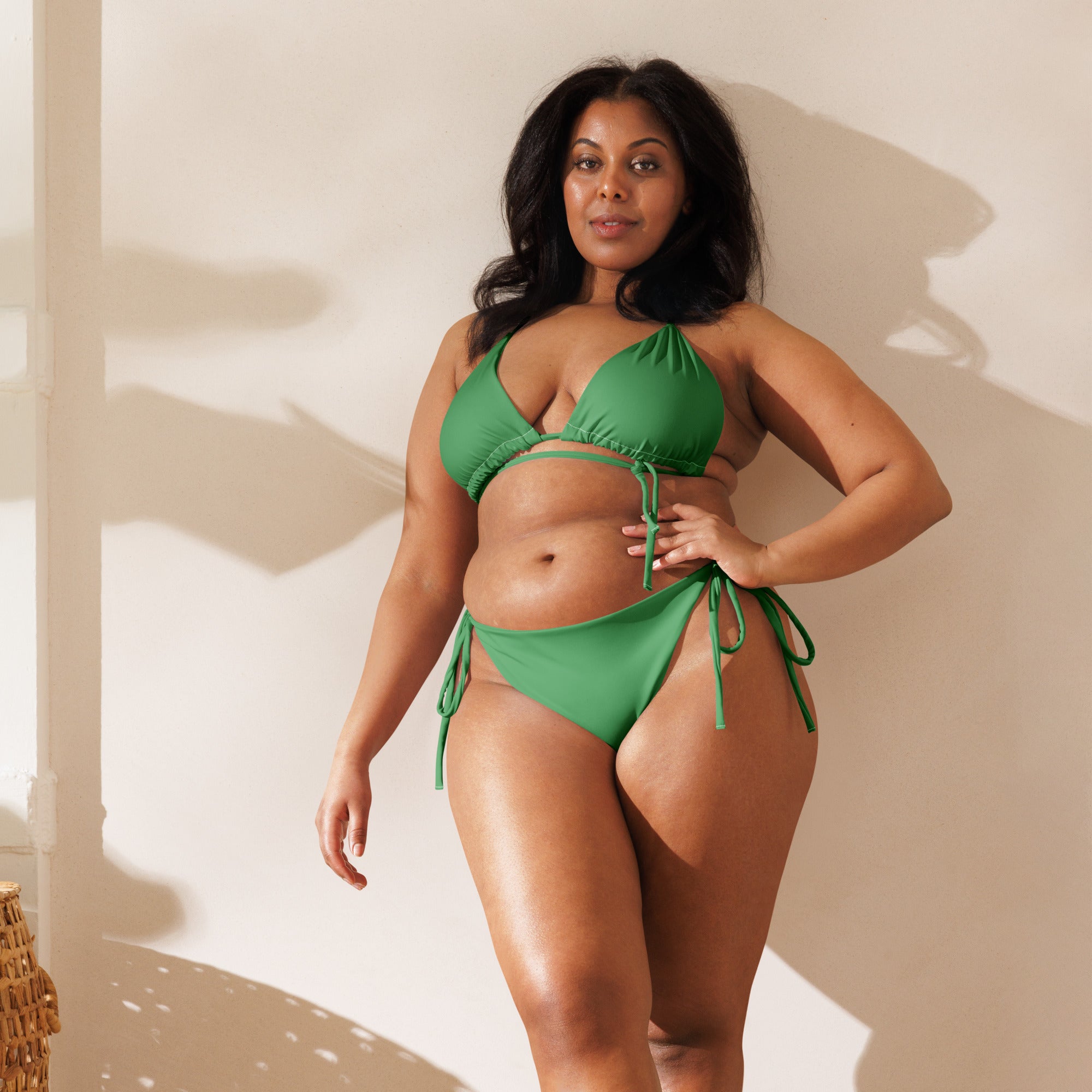 Recycled string bikini Green