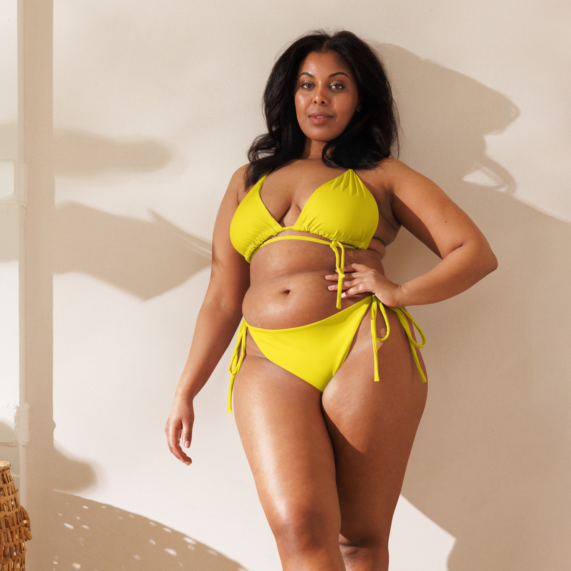 Recycled string bikini Yellow