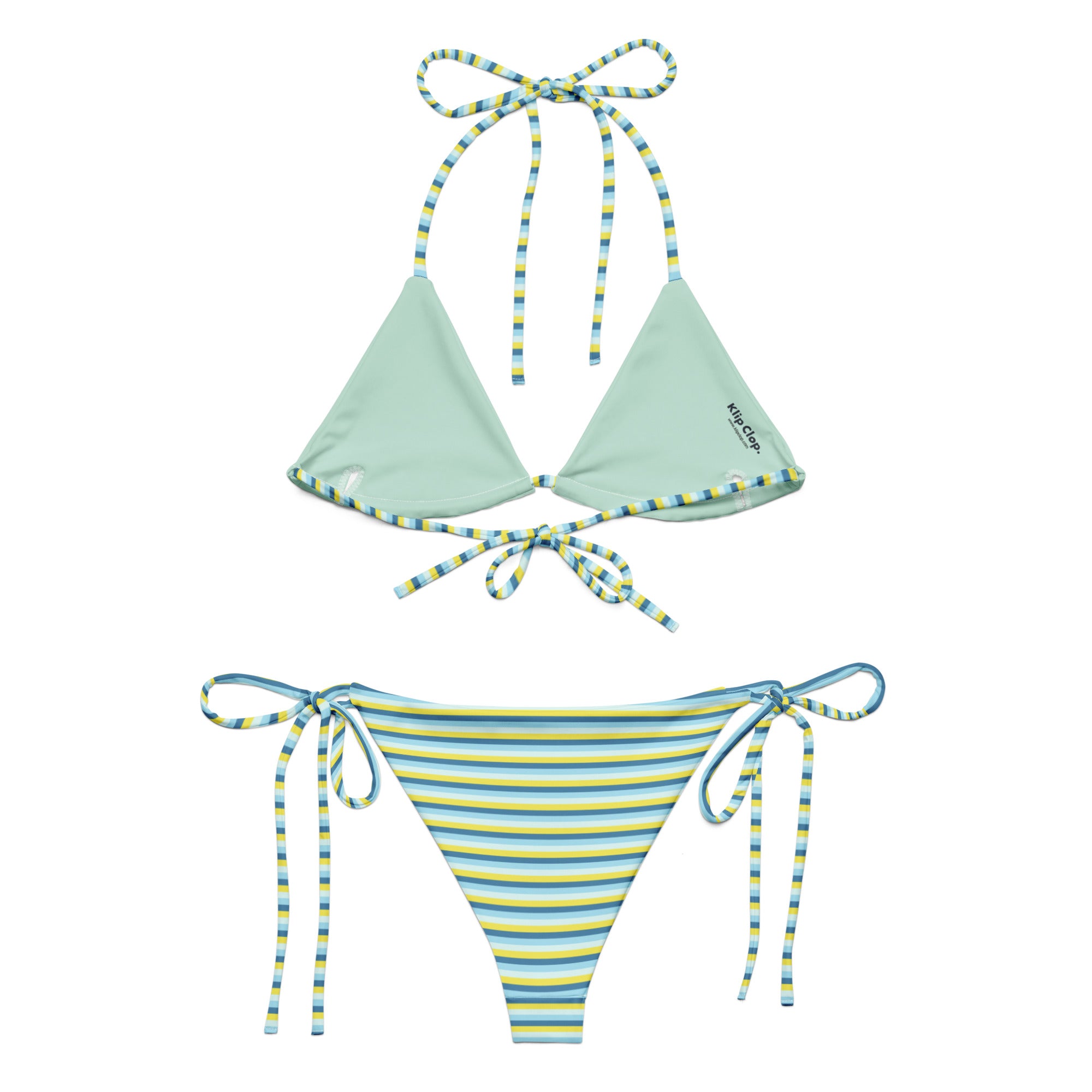 Recycled Colorful Striped String Bikini I