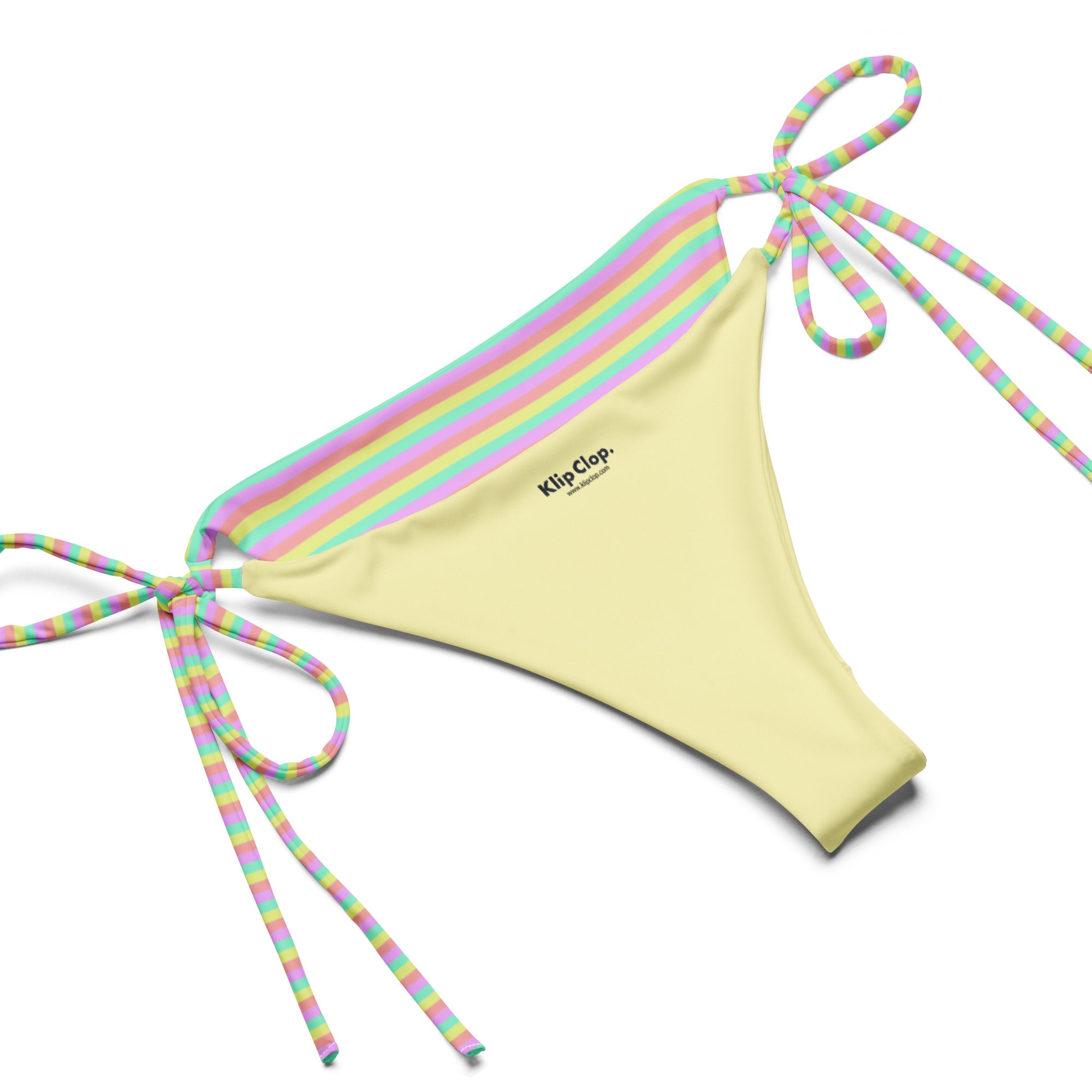 Recycled Colorful Striped String Bikini XII