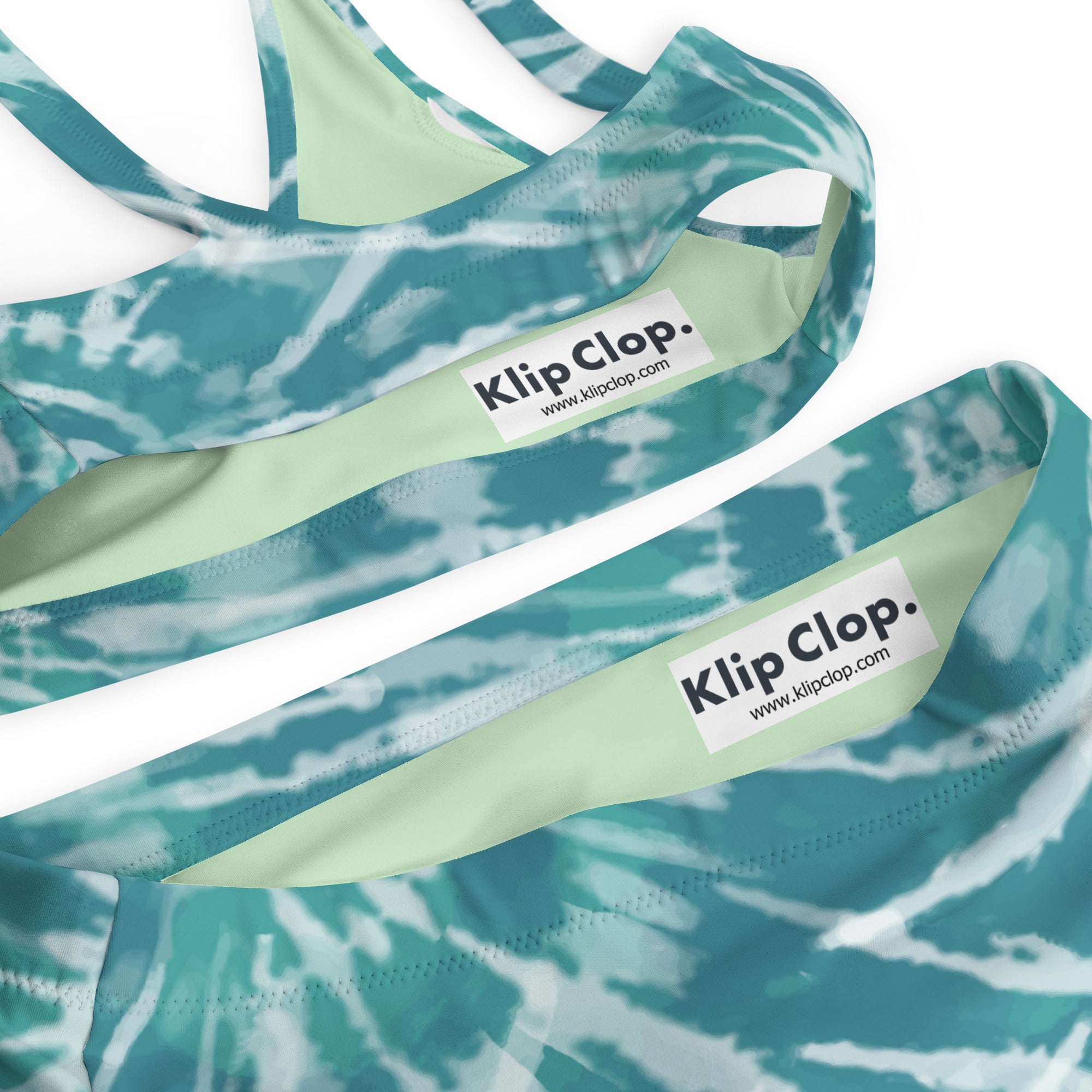 Recycled high waisted bikini Hang Loose Tie Dye Pattern V