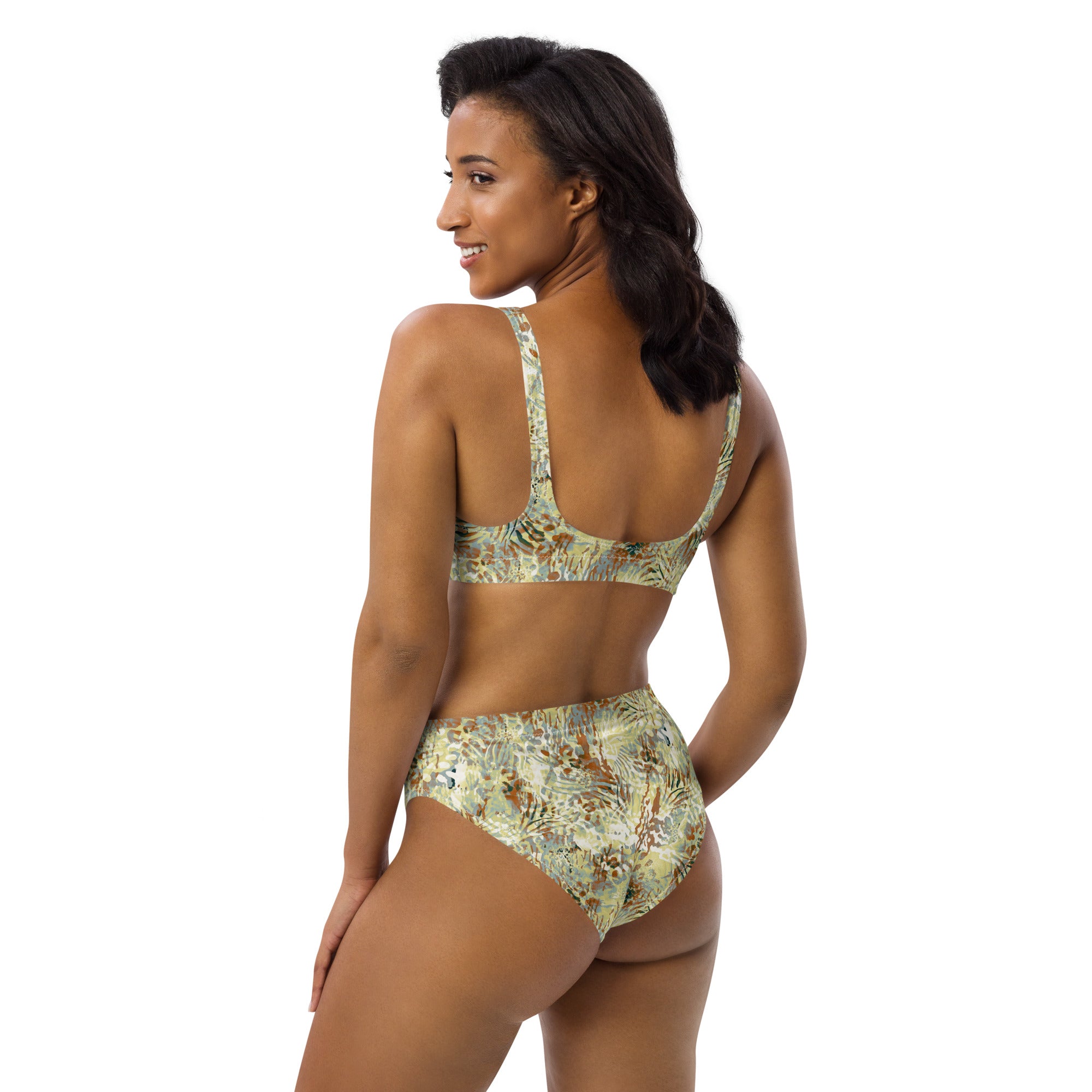 Recycled high waisted bikini Wilderness Design II
