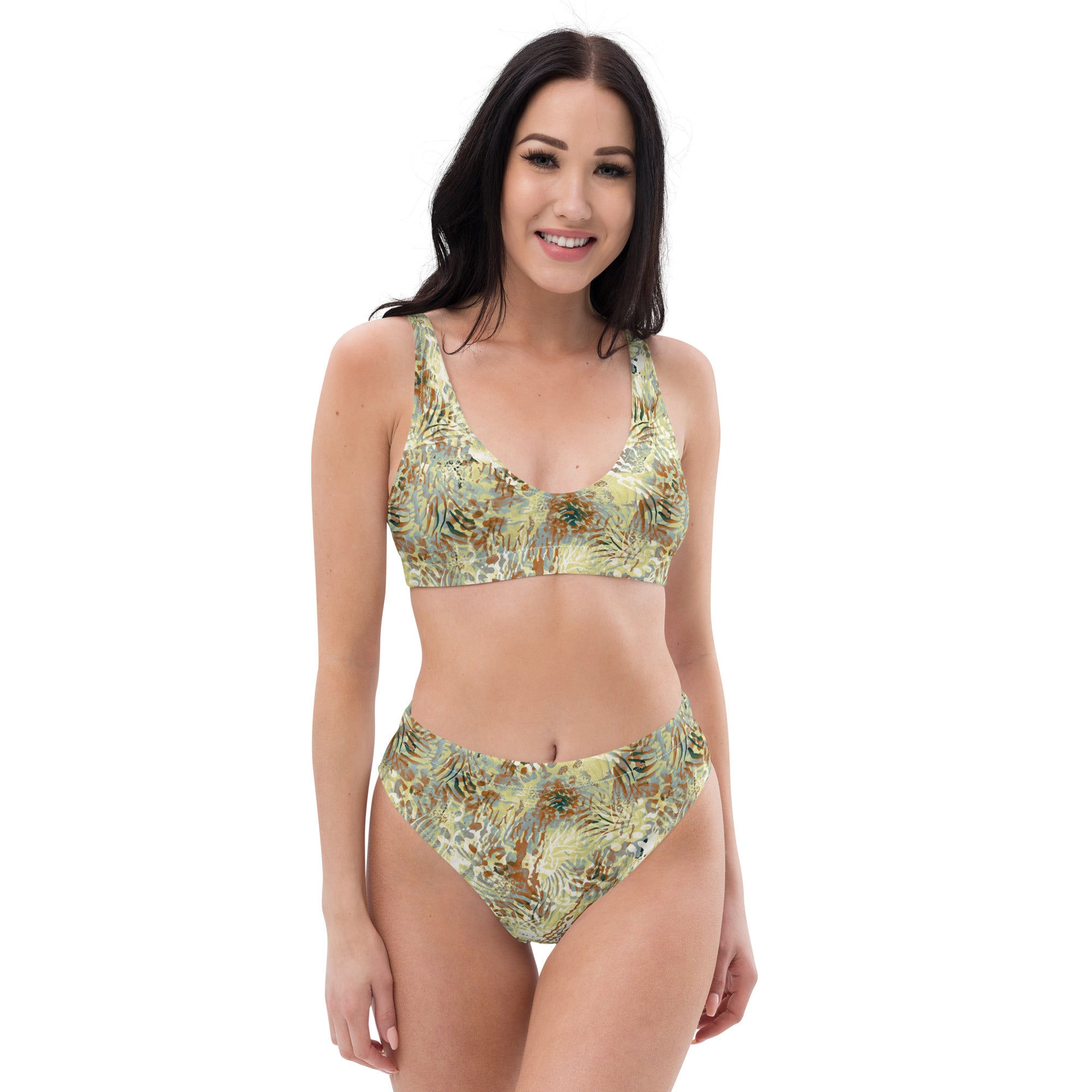 Recycled high waisted bikini Wilderness Design II