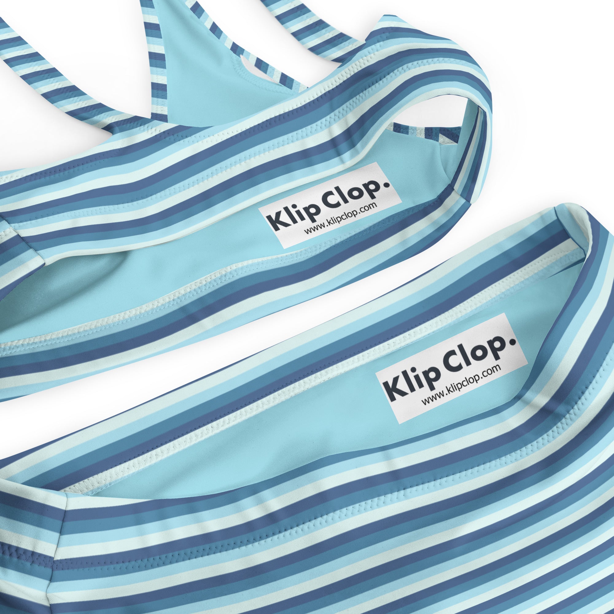 Recycled High Waisted colorful striped bikini XIII