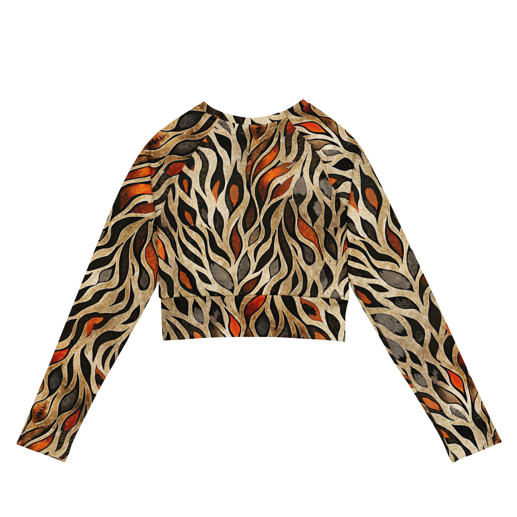 Recycled long sleeve crop top Nature Design I