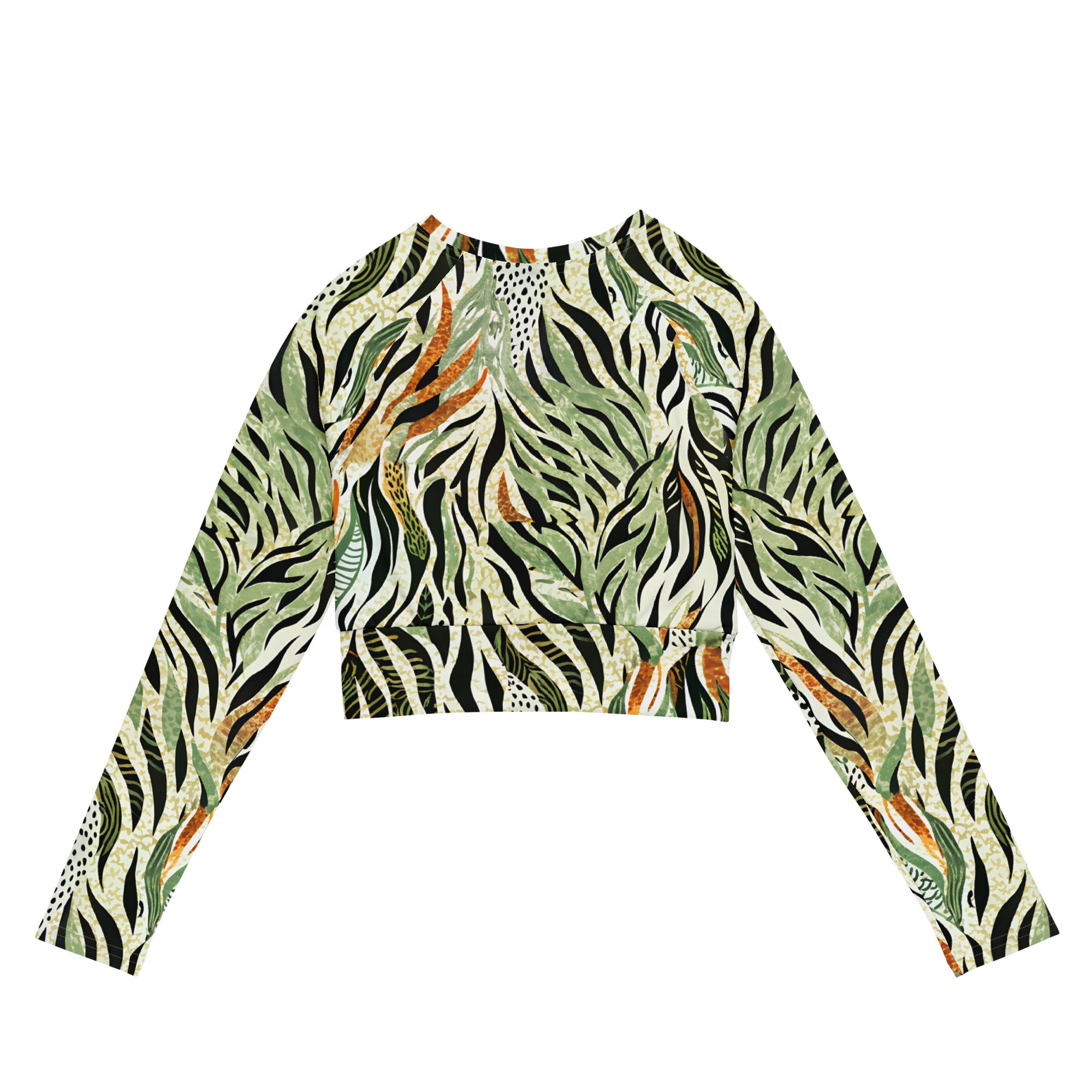 Recycled long sleeve crop top Nature Design III