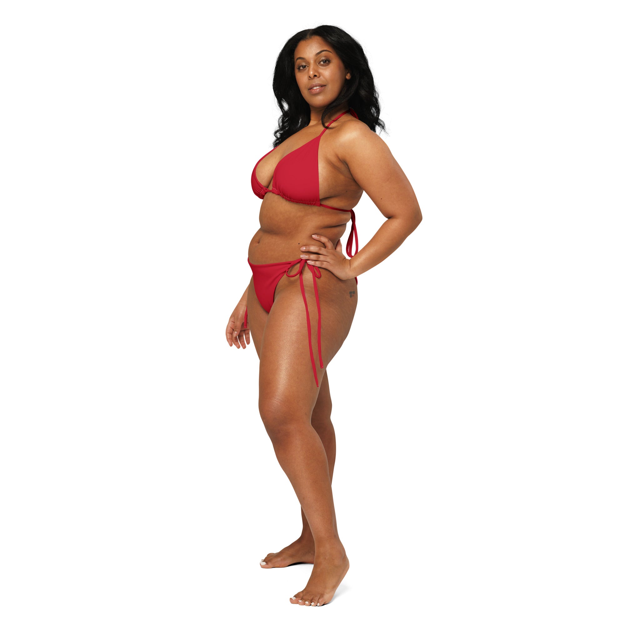 Recycled string bikini Red