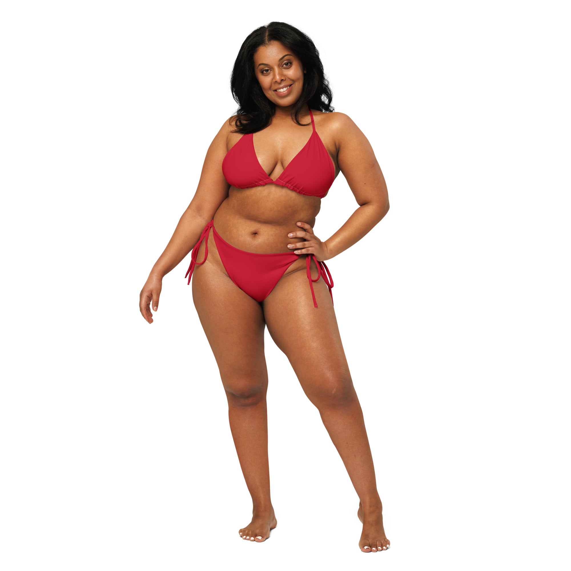 Recycled string bikini Red
