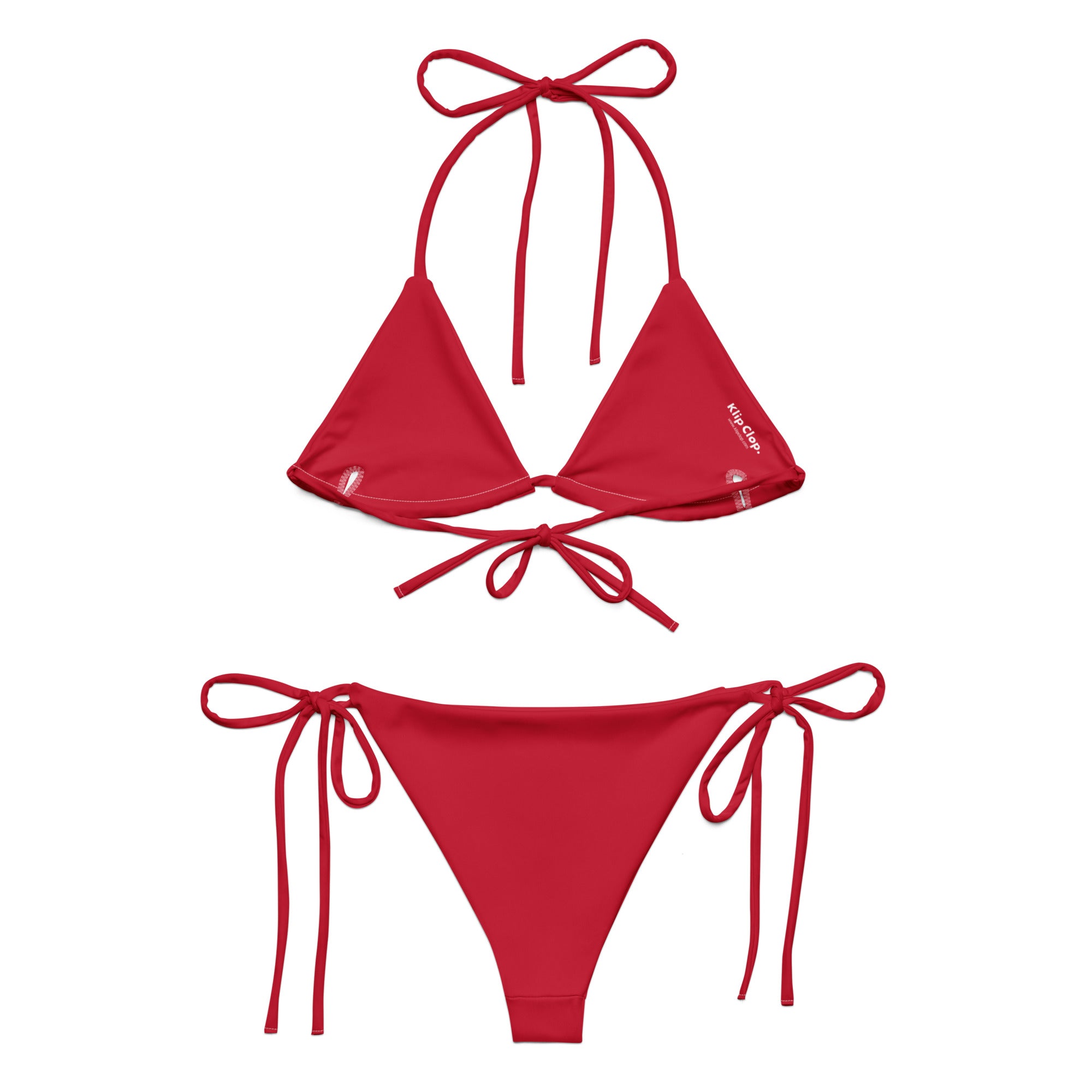 Recycled string bikini Red