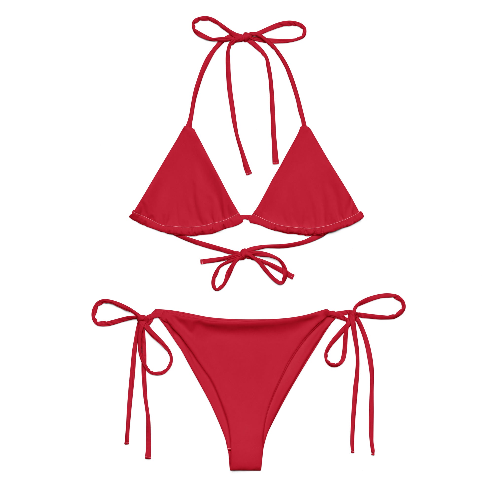 Recycled string bikini Red
