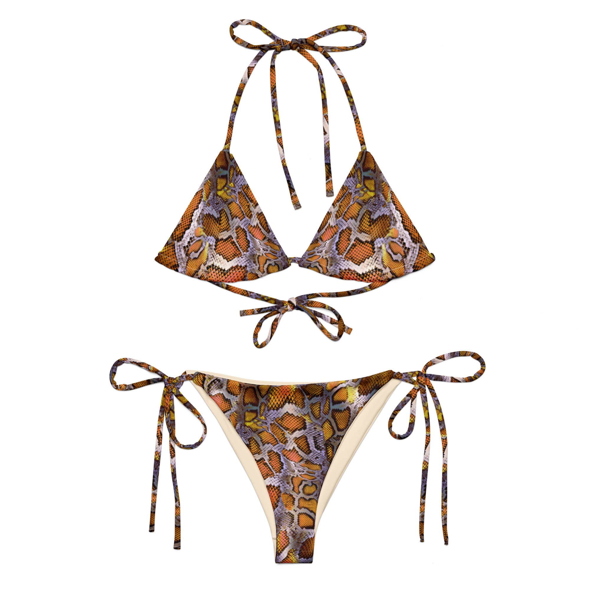 Recycled string bikini Snake Skin II