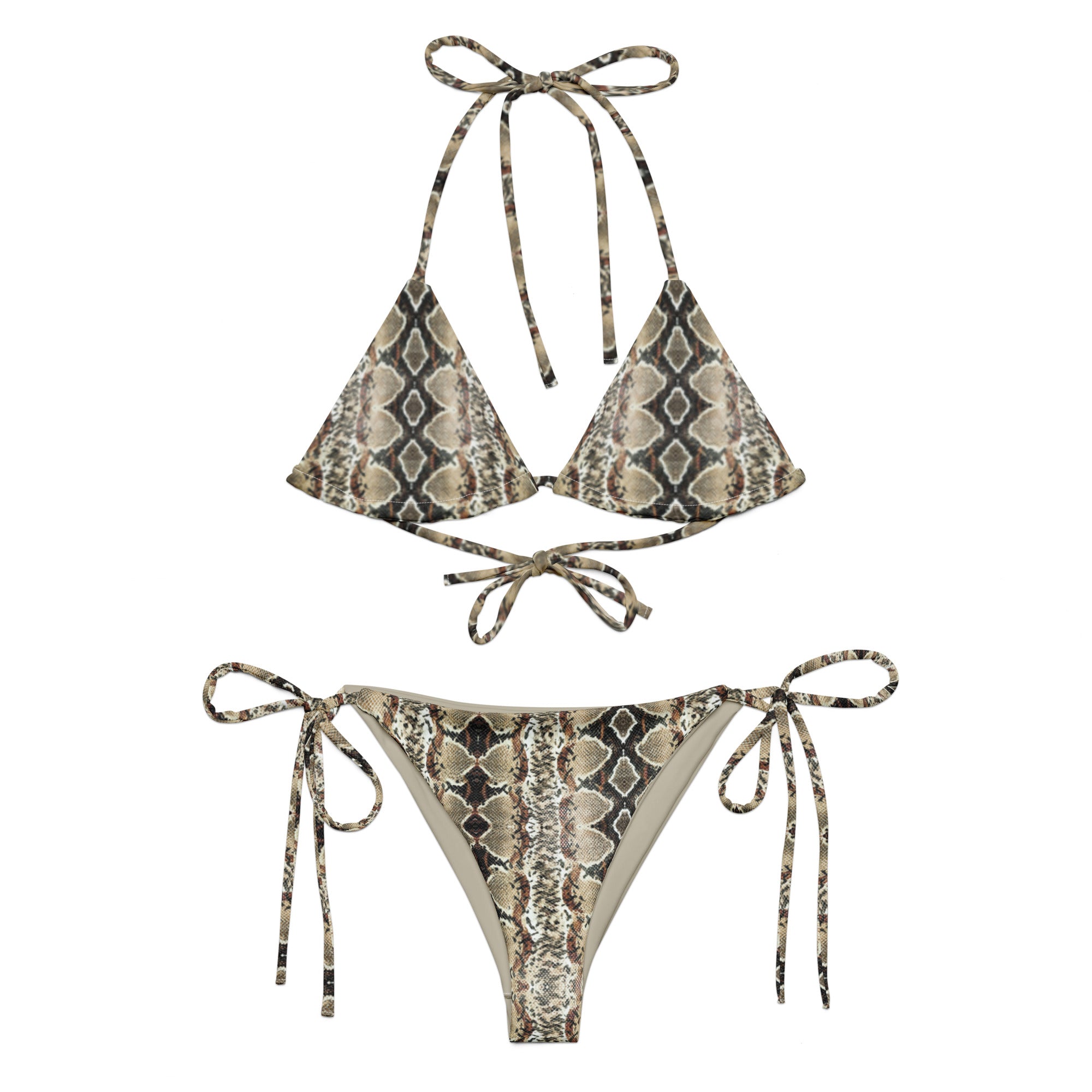 Recycled string bikini Snake Skin V