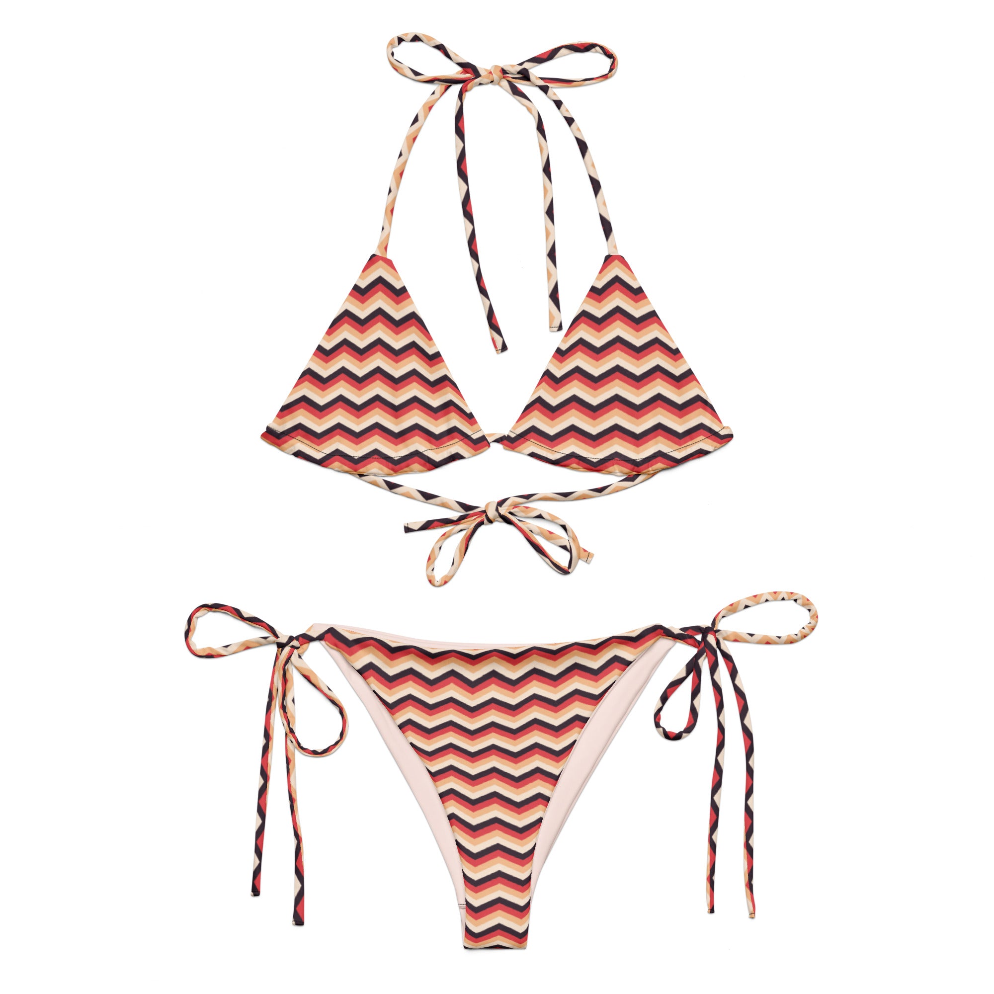 Recycled string bikini Zig Zag Stripes IV