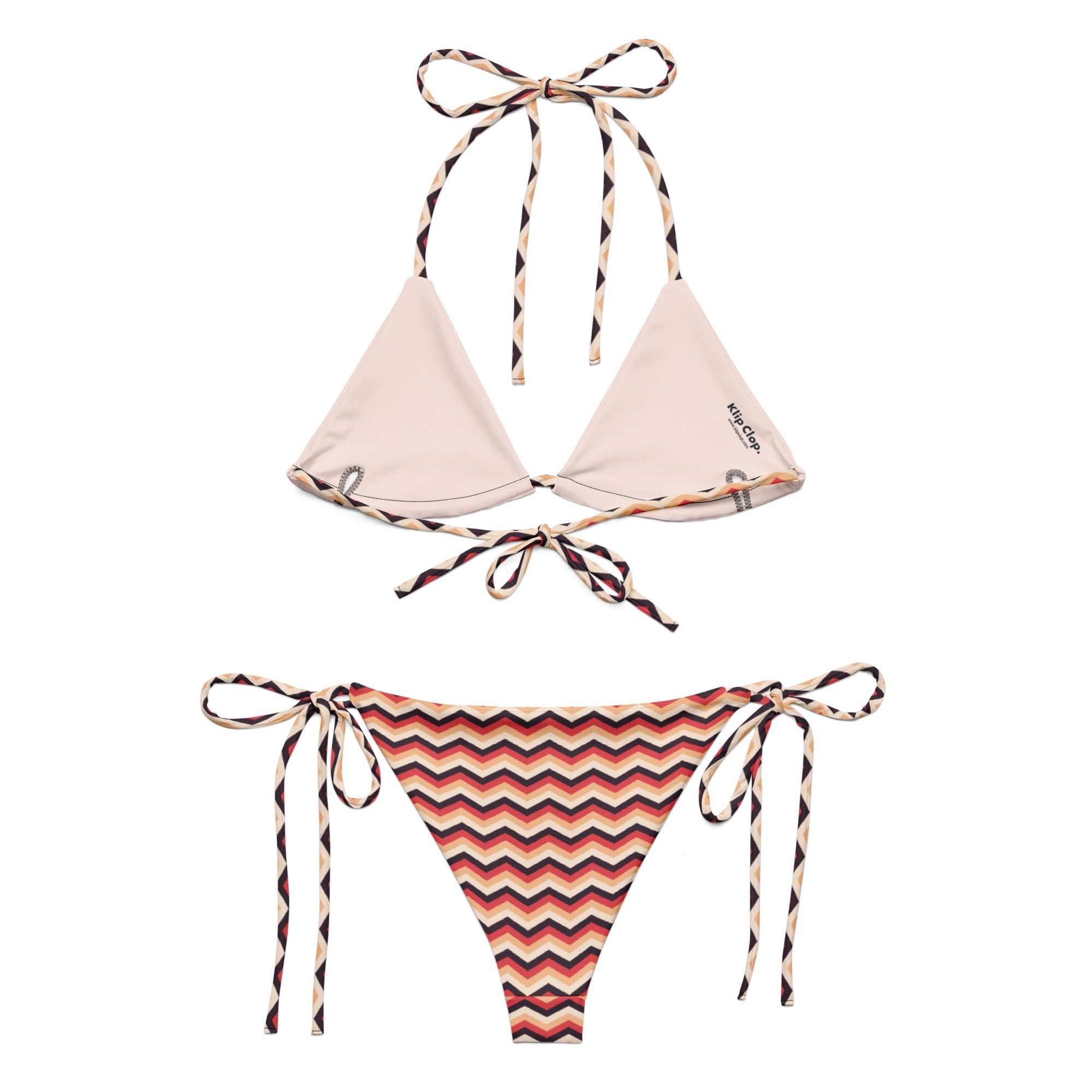 Recycled string bikini Zig Zag Stripes IV