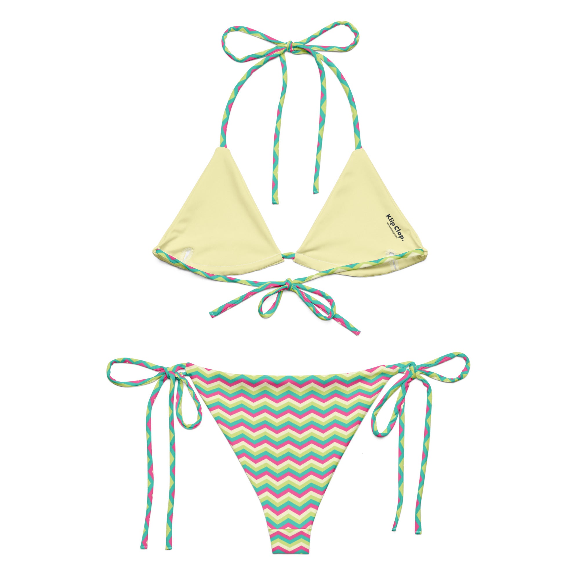 Recycled string bikini Zig Zag Stripes V