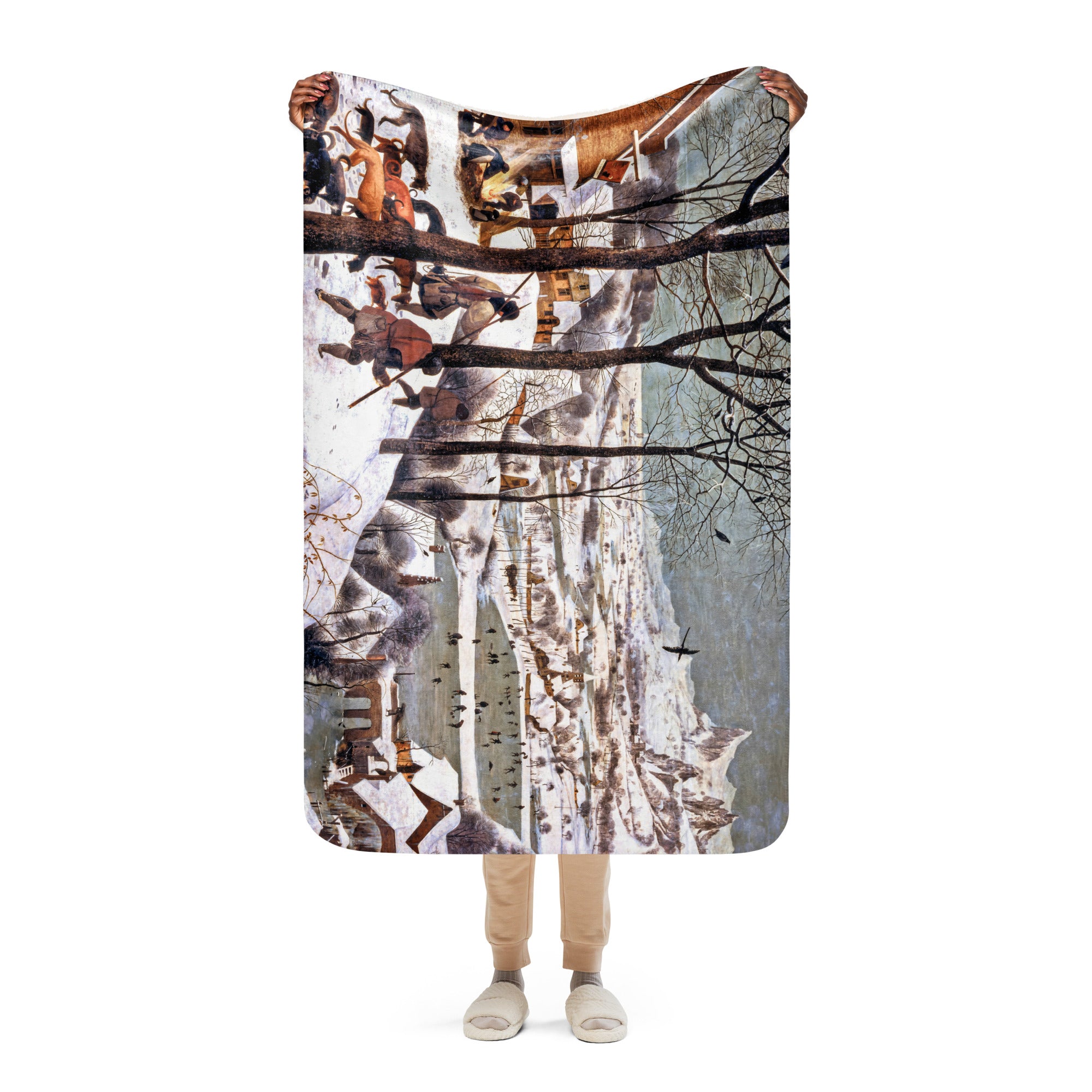 Sherpa blanket Hunters in the Snow