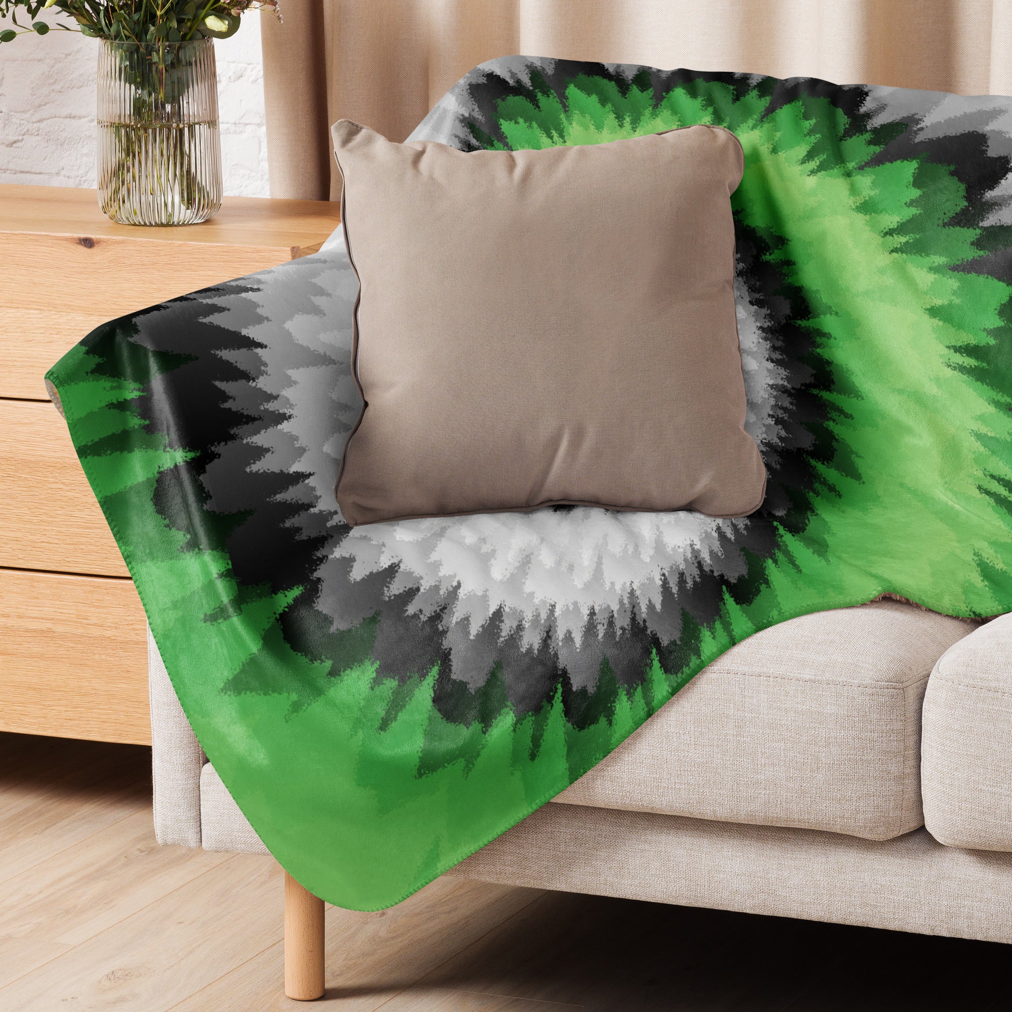 Sherpa blanket Tie Dye Spiral Aromantic