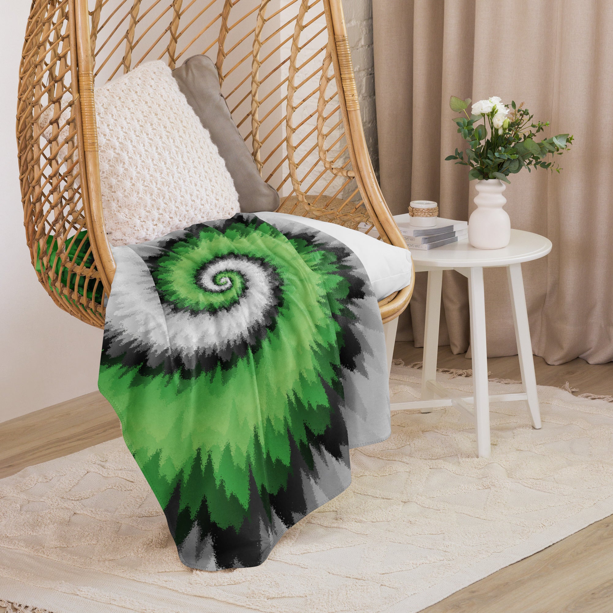 Sherpa blanket Tie Dye Spiral Aromantic