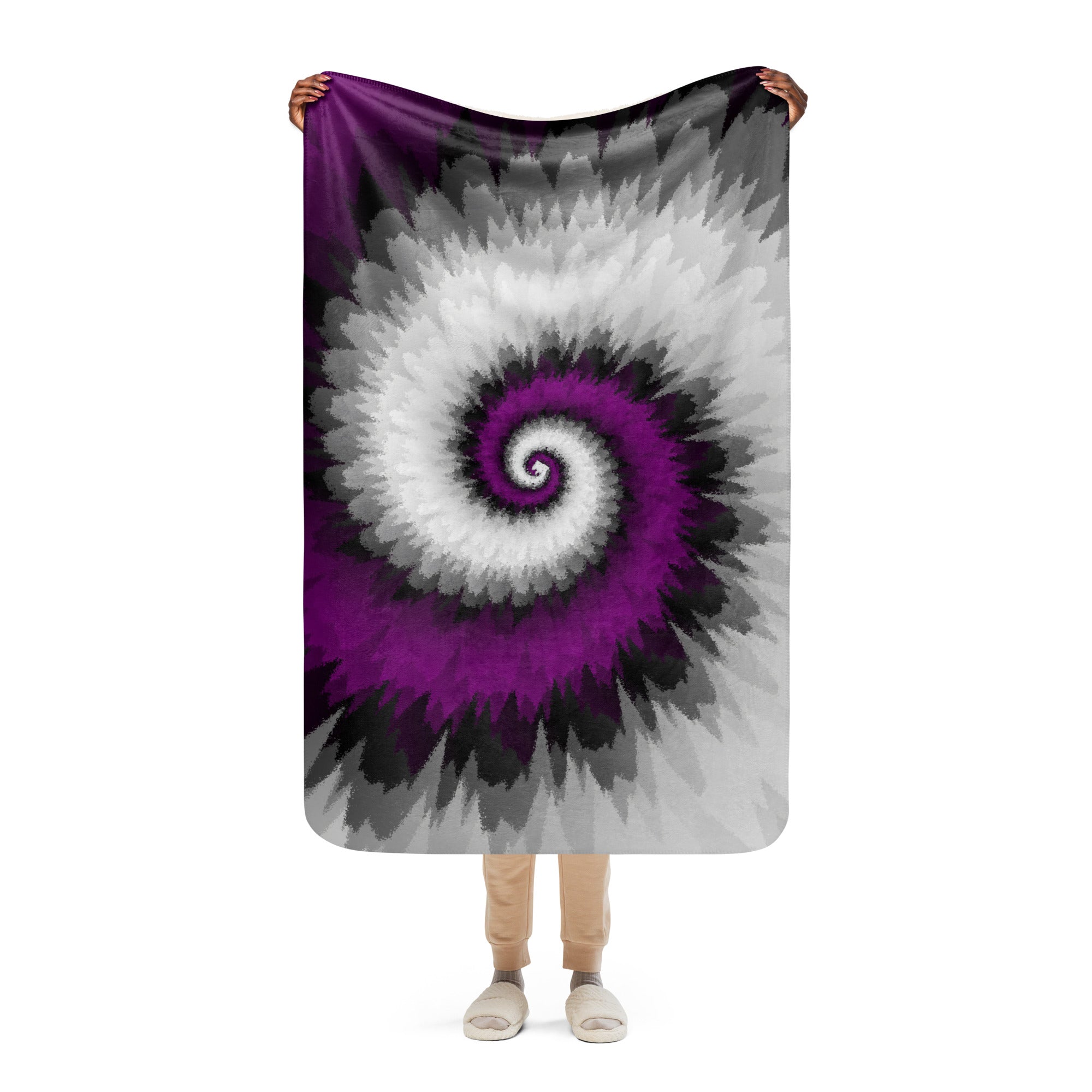 Sherpa blanket Tie Dye Spiral Asexual