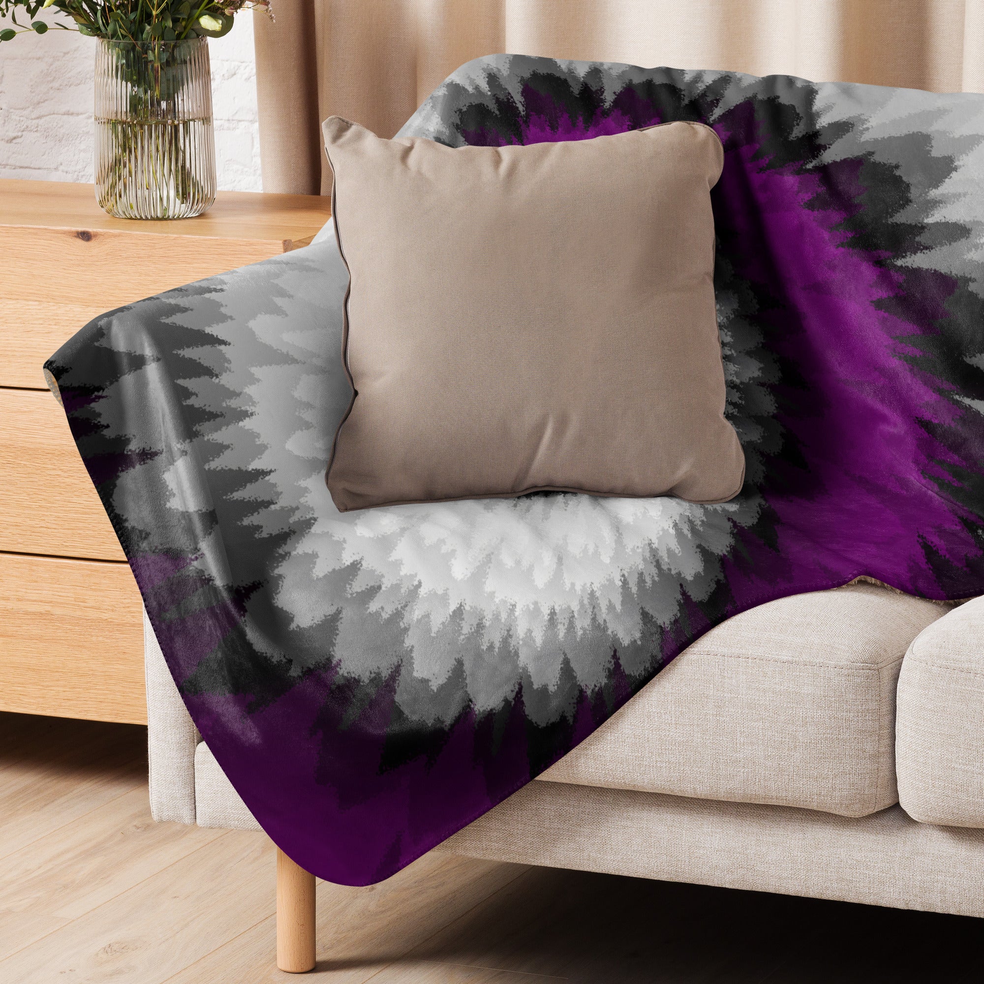 Sherpa blanket Tie Dye Spiral Asexual