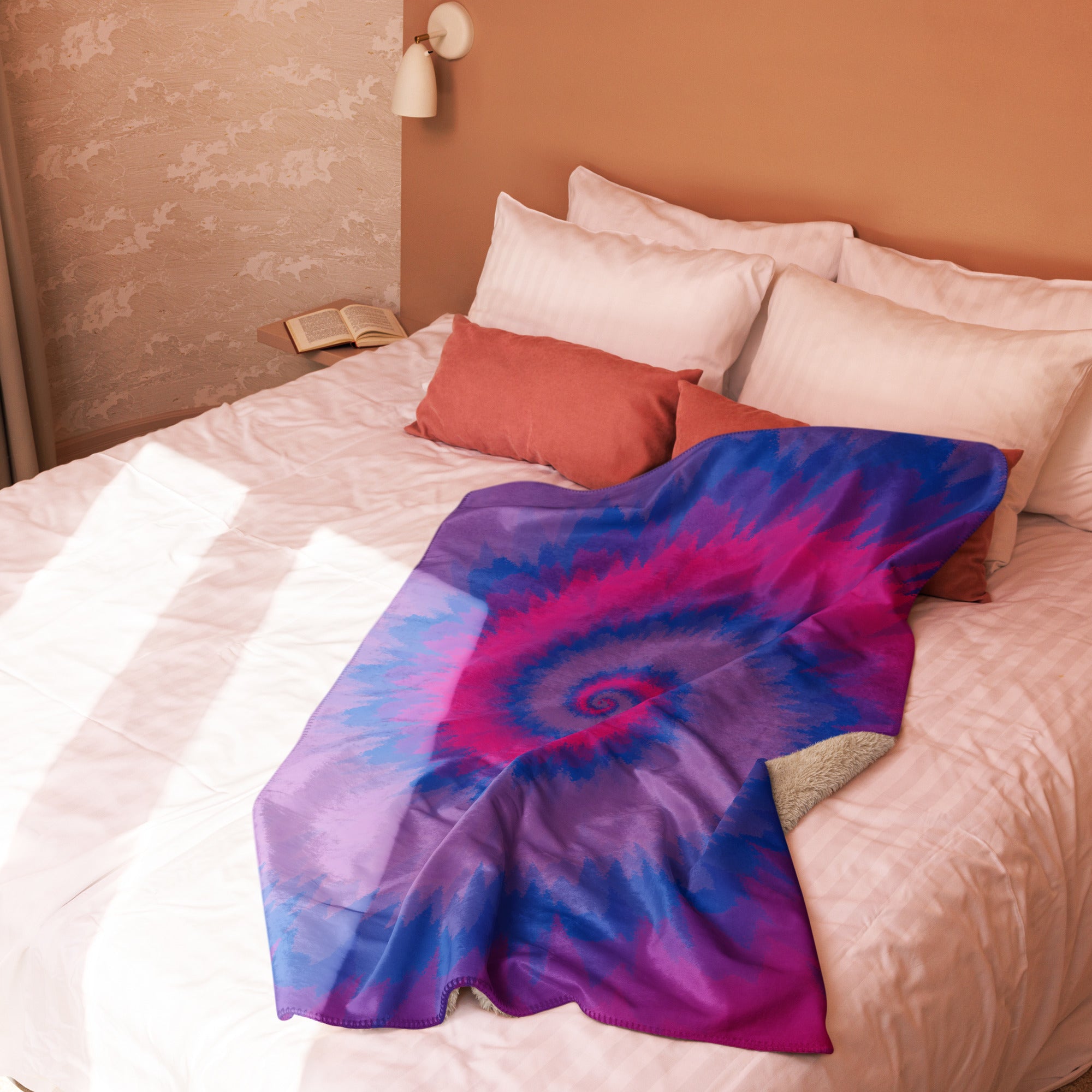 Sherpa blanket Tie Dye Spiral Bisexual