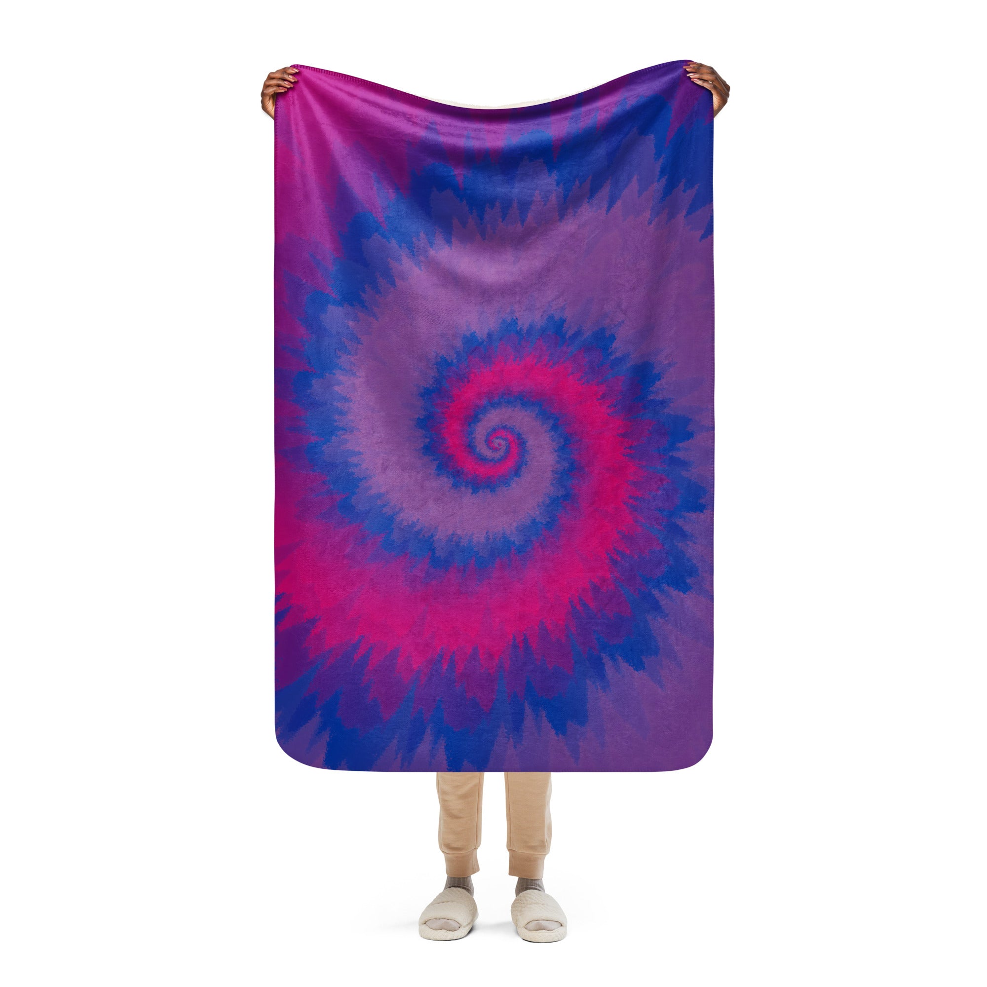 Sherpa blanket Tie Dye Spiral Bisexual