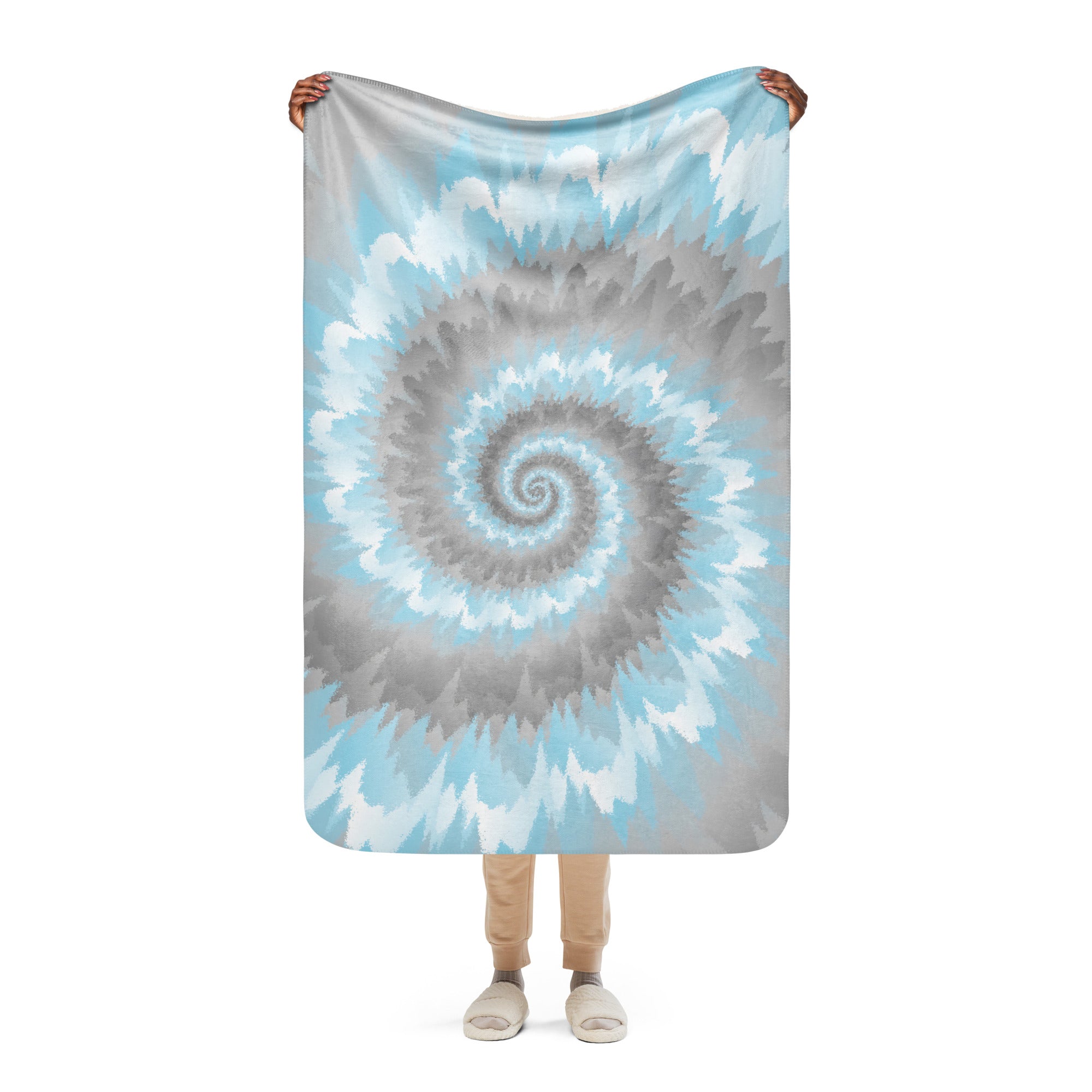 Sherpa blanket Tie Dye Spiral Demiboy