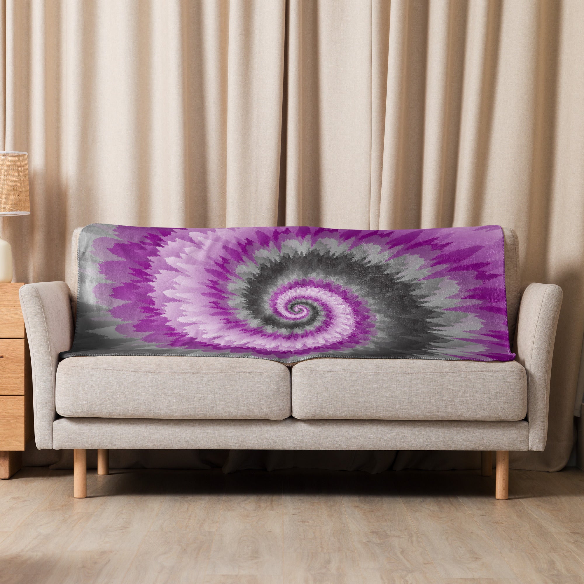 Sherpa blanket Tie Dye Spiral Demisexual