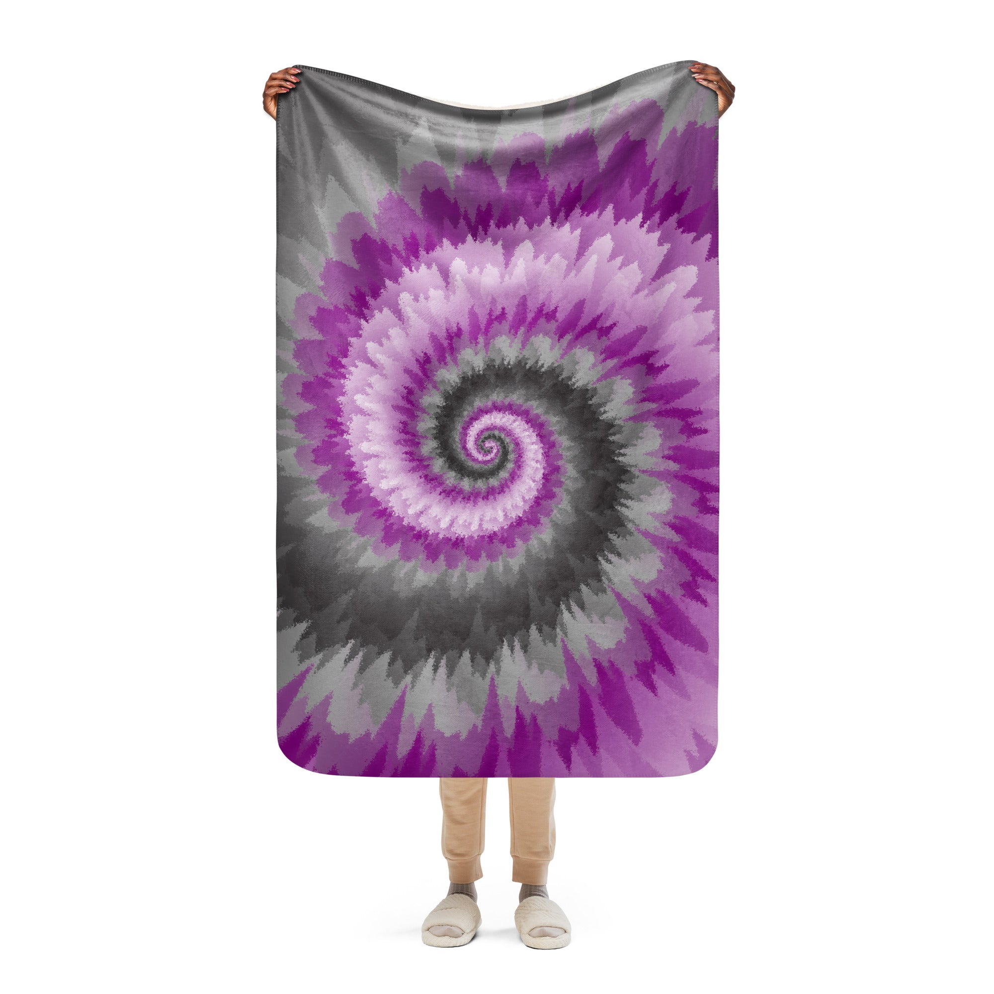 Sherpa blanket Tie Dye Spiral Demisexual