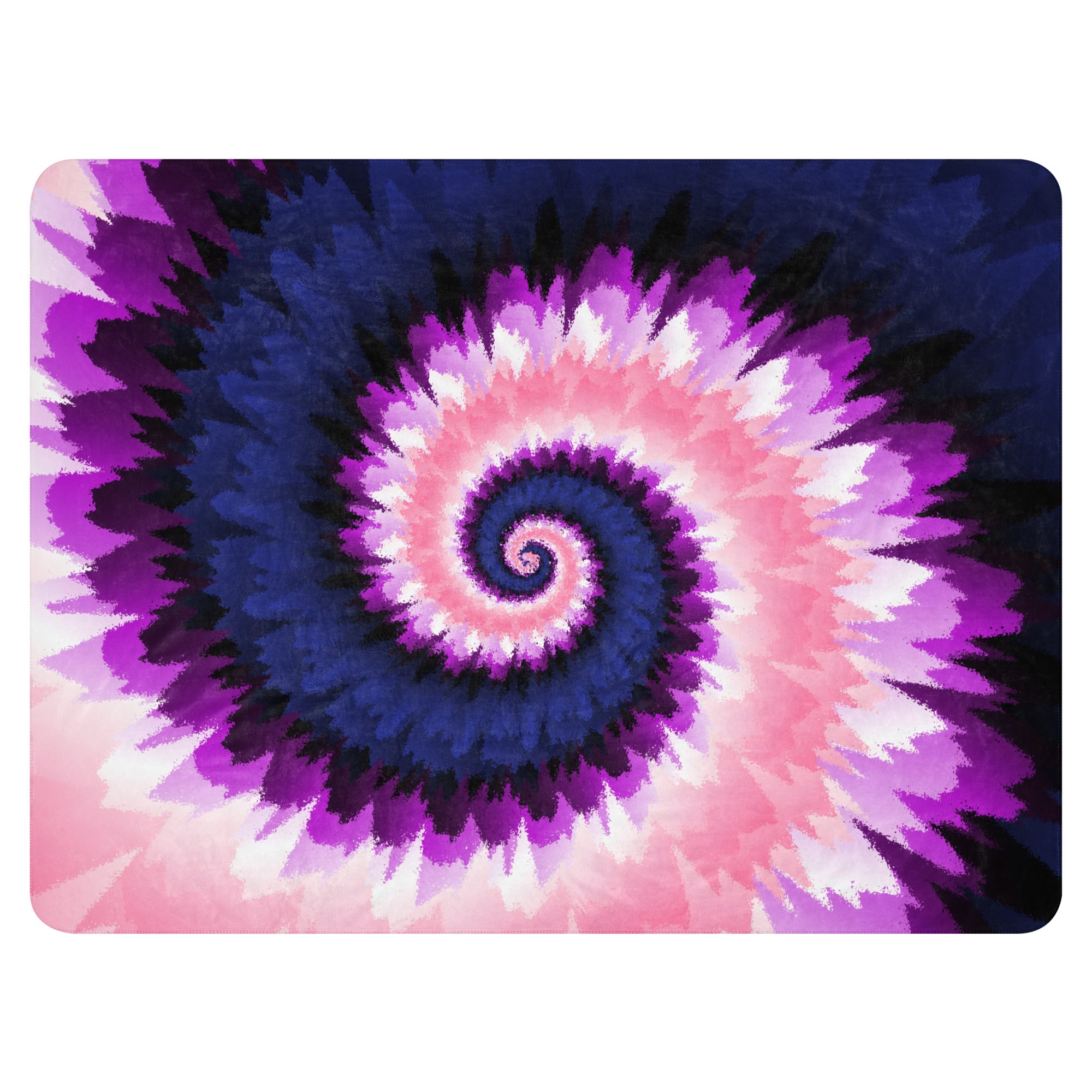 Sherpa blanket Tie Dye Spiral Genderfluid
