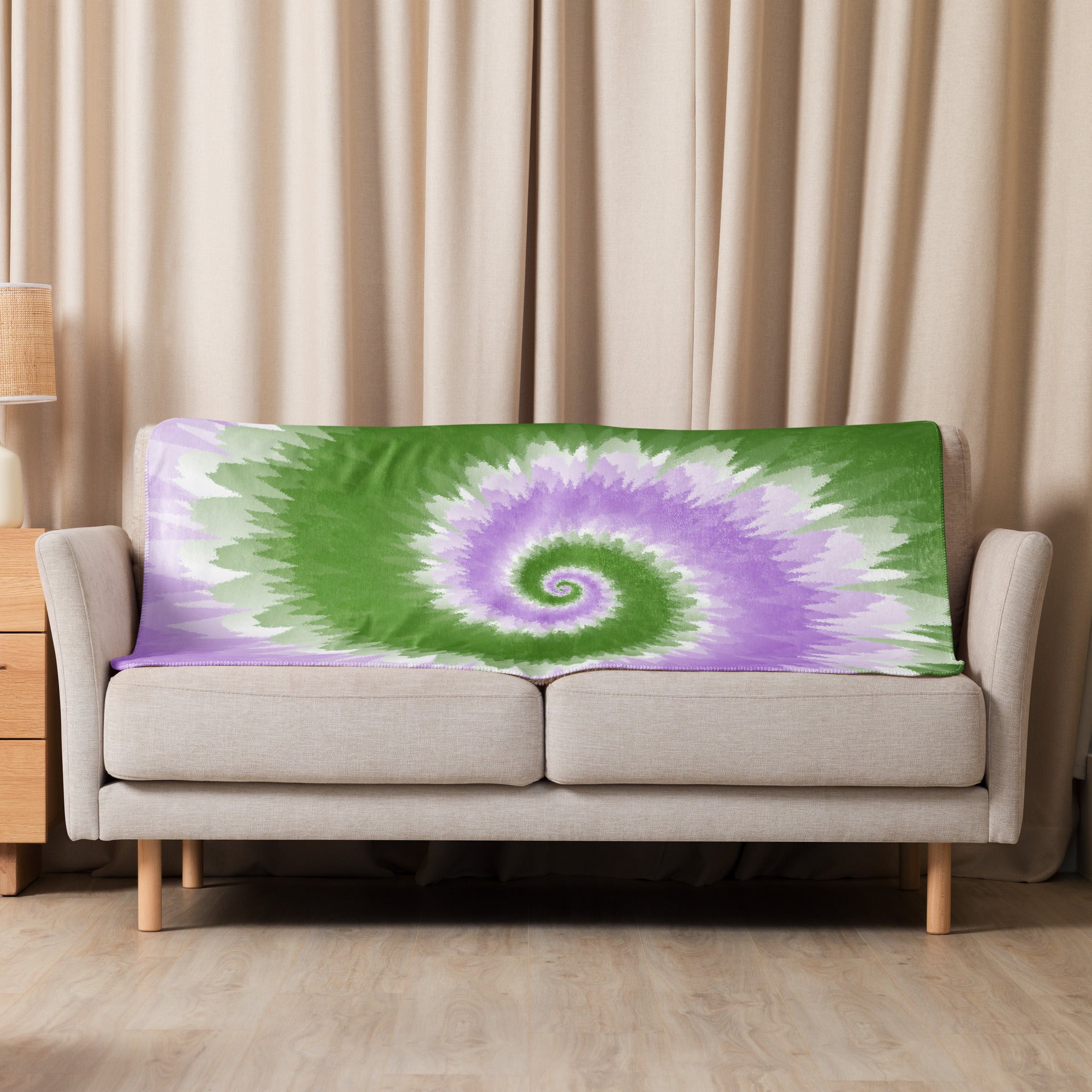 Sherpa blanket Tie Dye Spiral Genderqueer