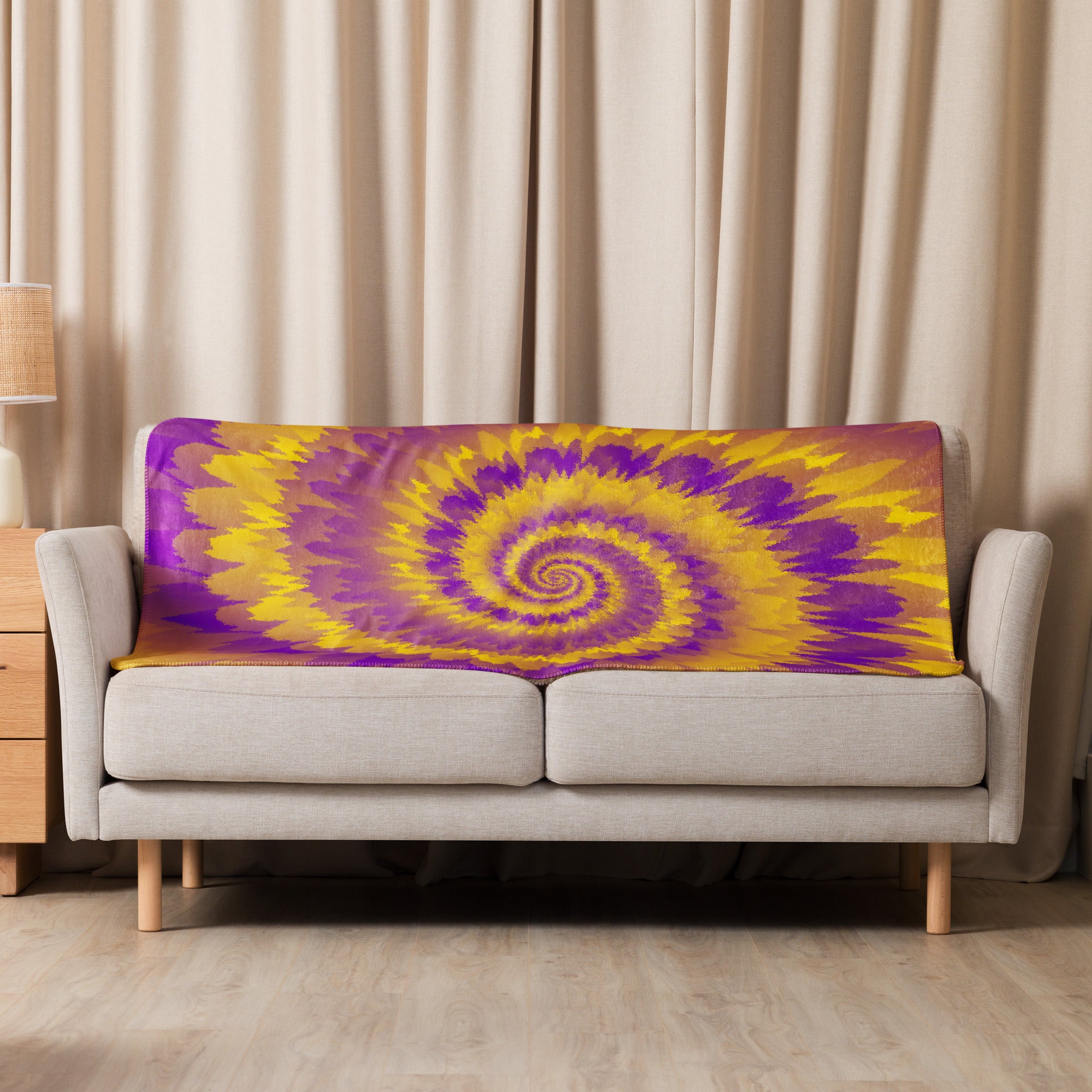 Sherpa blanket Tie Dye Spiral Intersex