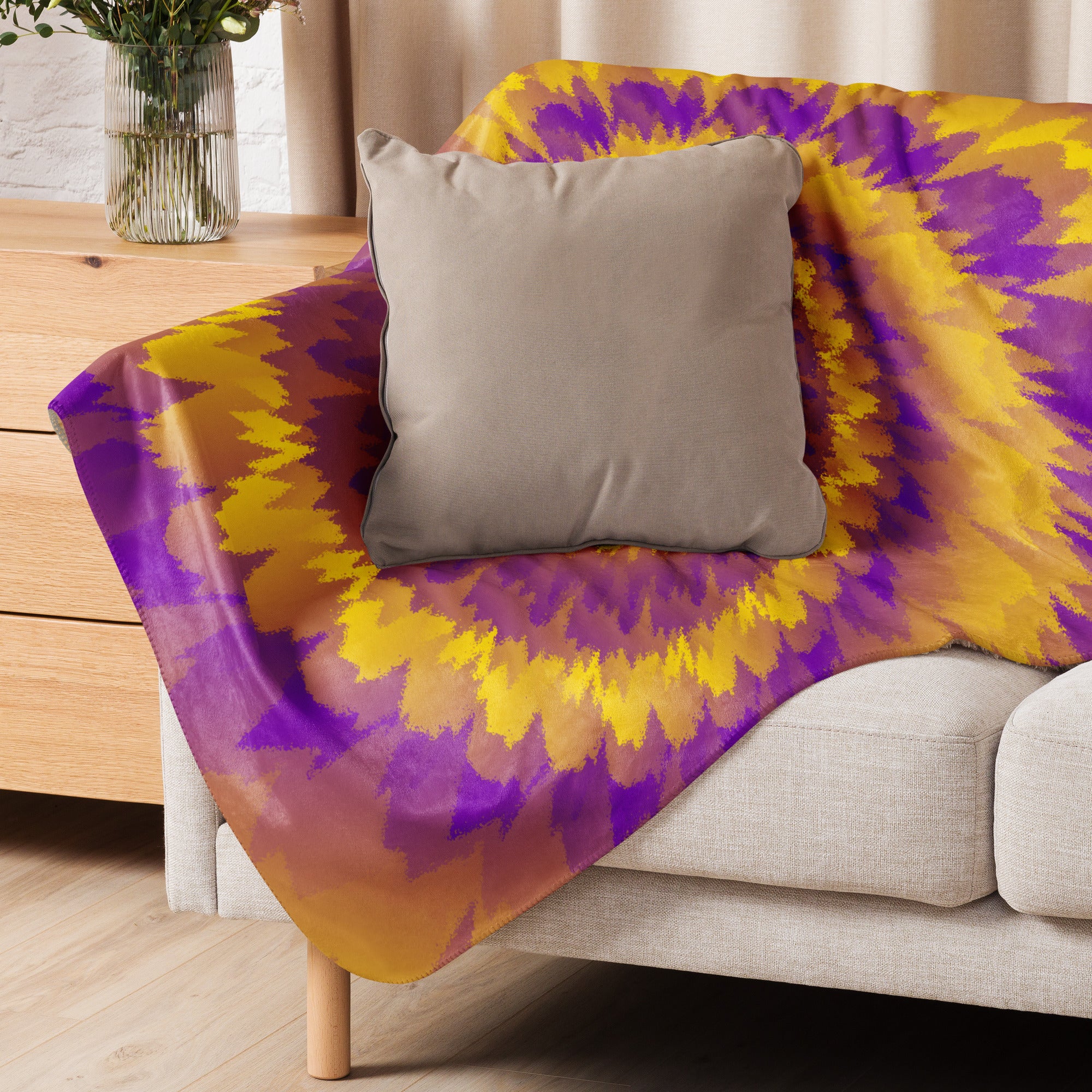 Sherpa blanket Tie Dye Spiral Intersex