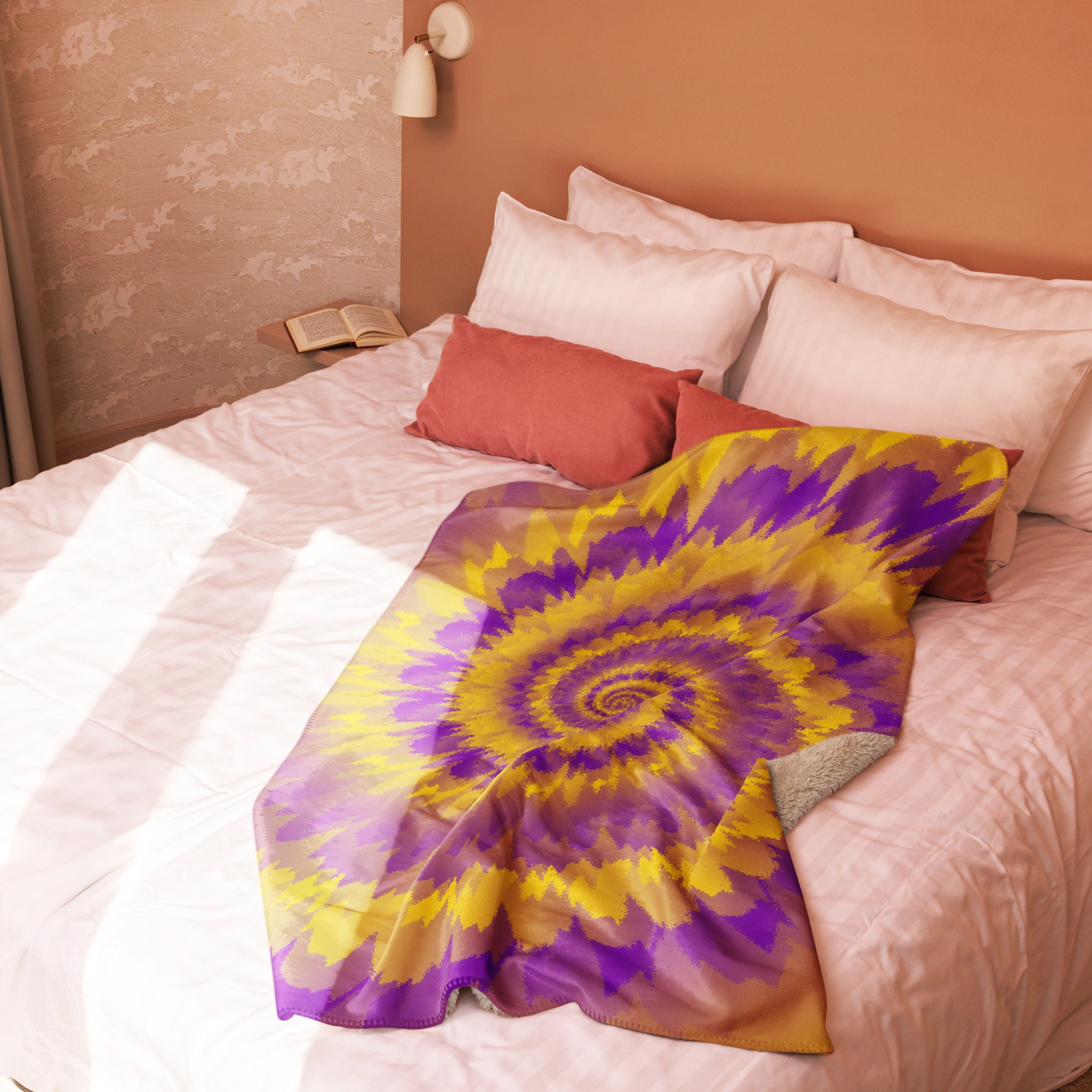 Sherpa blanket Tie Dye Spiral Intersex