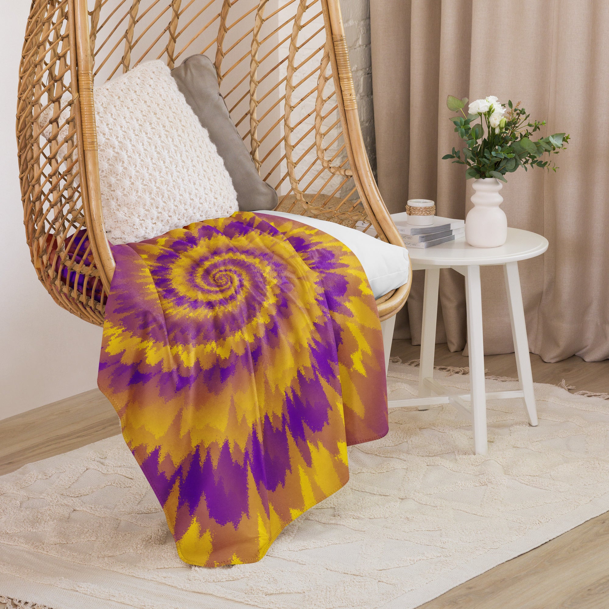 Sherpa blanket Tie Dye Spiral Intersex