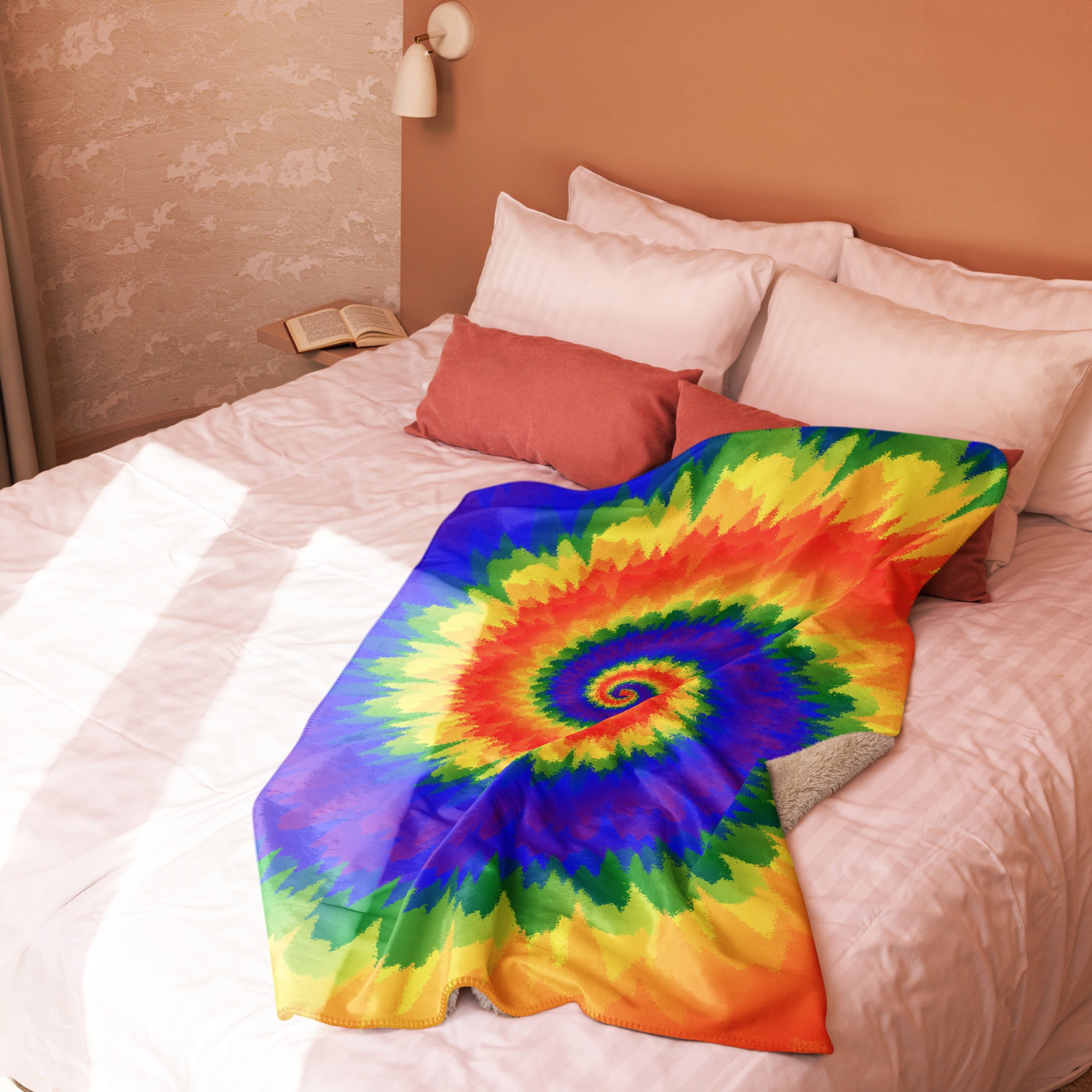 Sherpa blanket Tie Dye Spiral LGBTQ