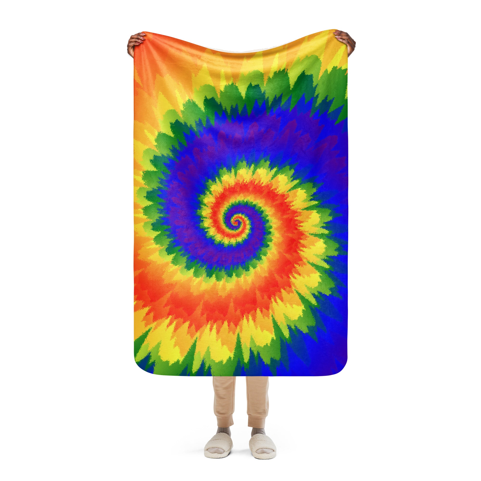 Sherpa blanket Tie Dye Spiral LGBTQ
