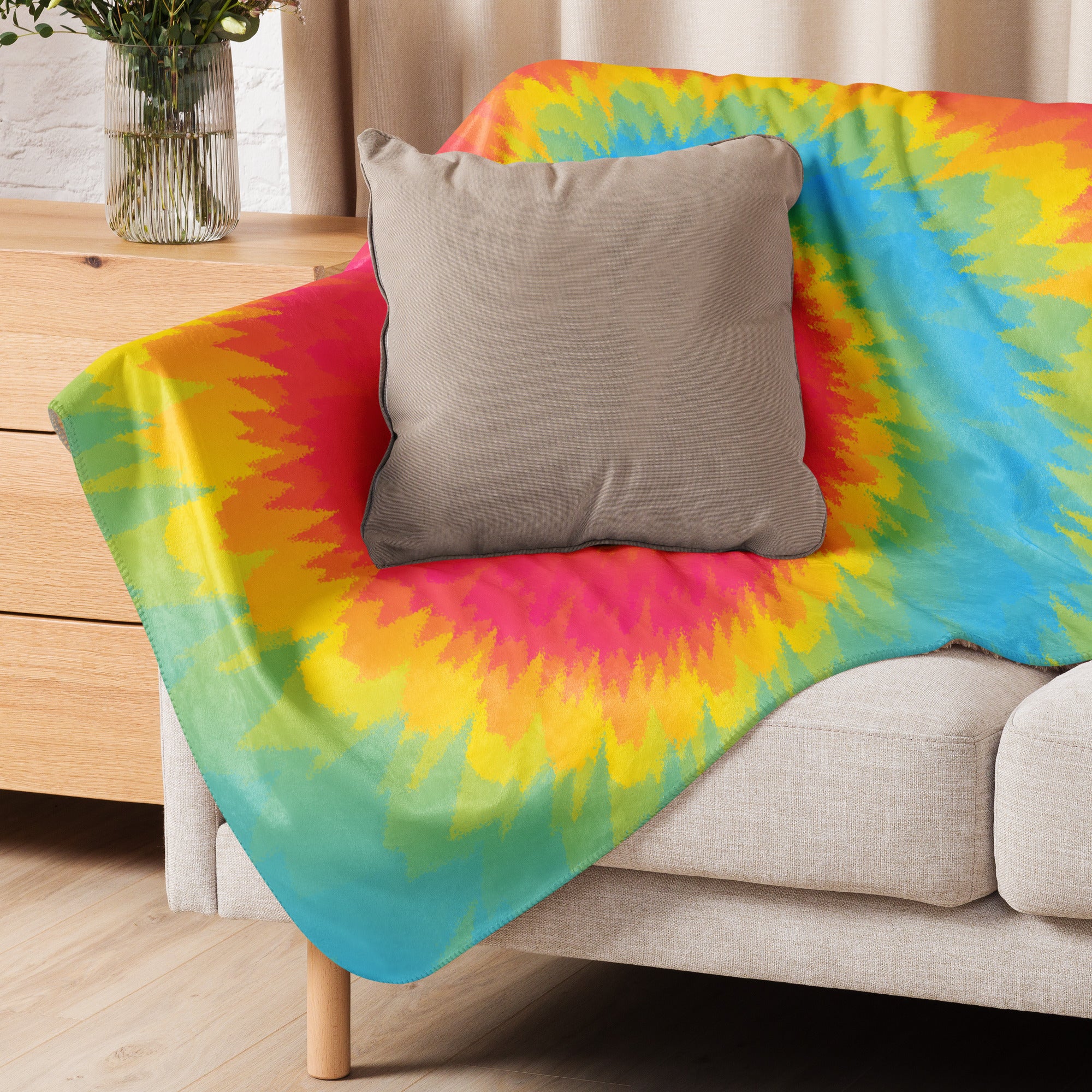Sherpa blanket Tie Dye Spiral Pansexual