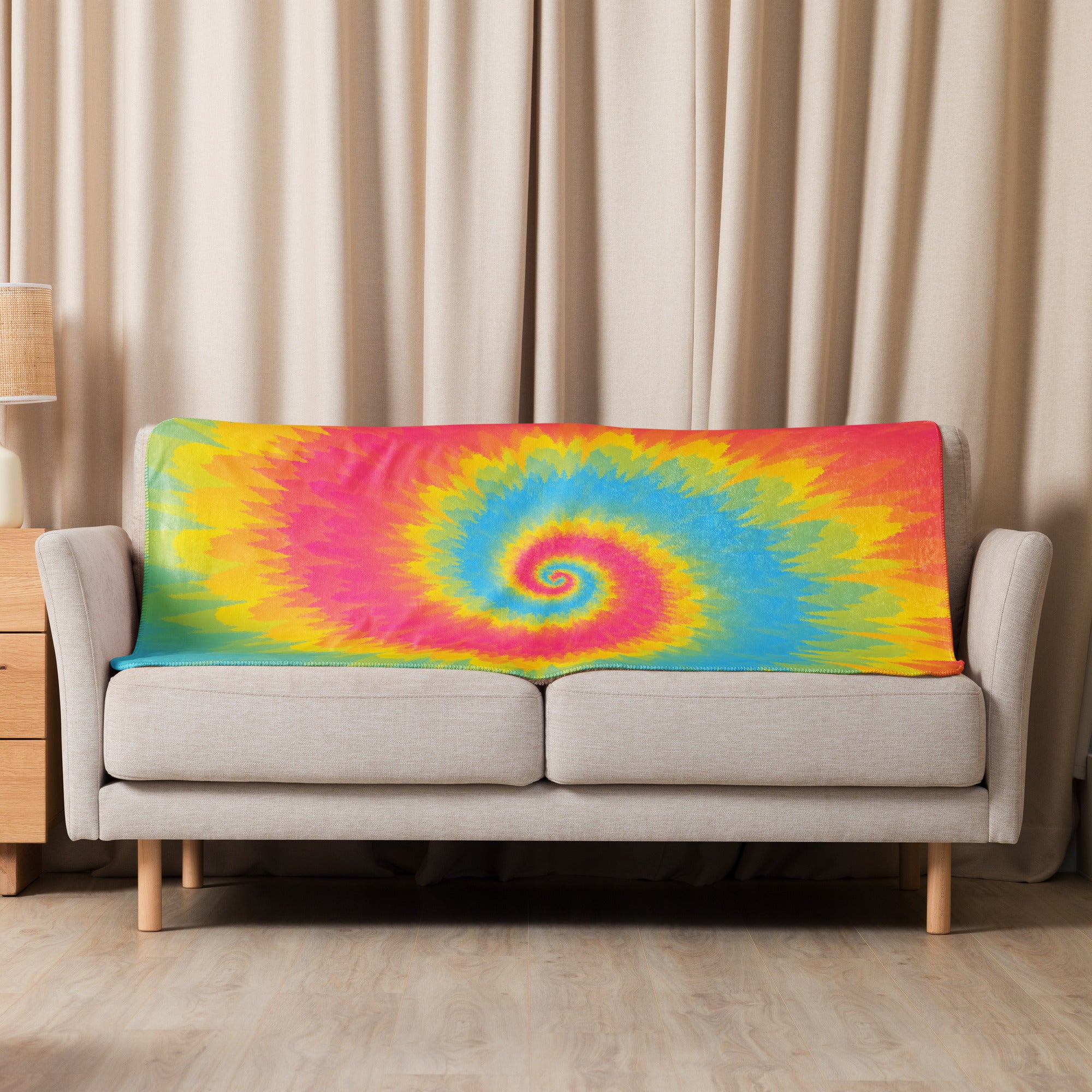 Sherpa blanket Tie Dye Spiral Pansexual
