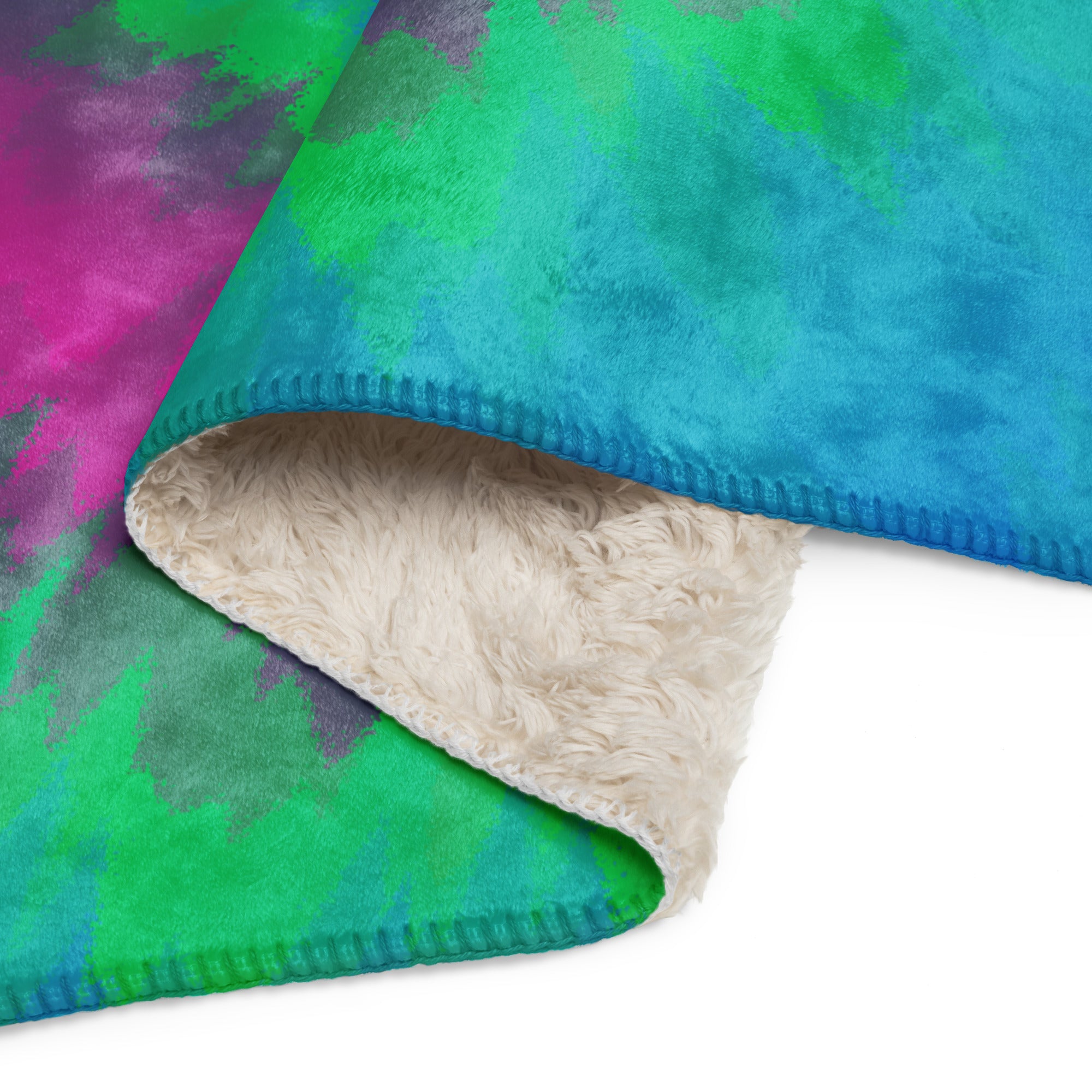 Sherpa blanket Tie Dye Spiral Polysexual