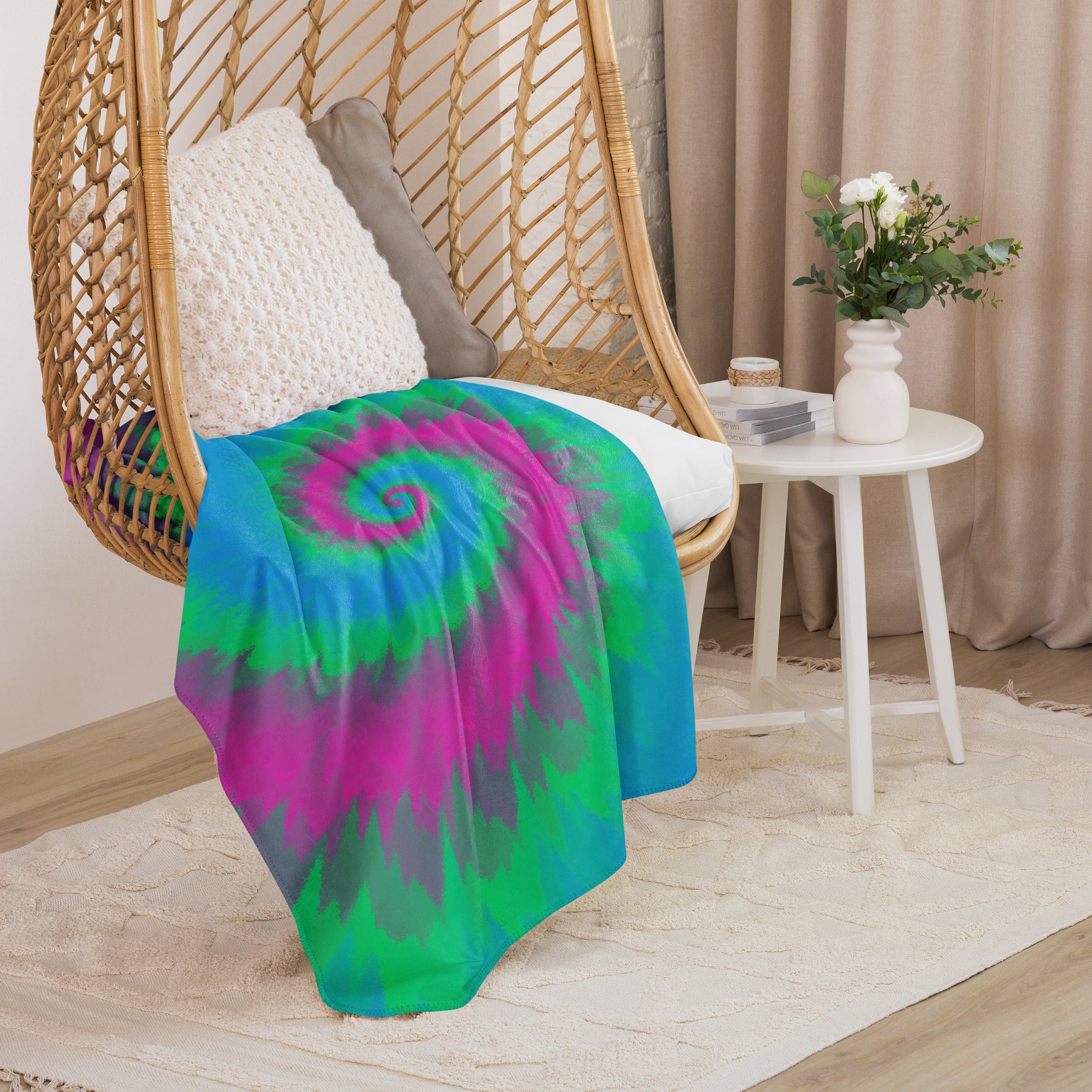 Sherpa blanket Tie Dye Spiral Polysexual