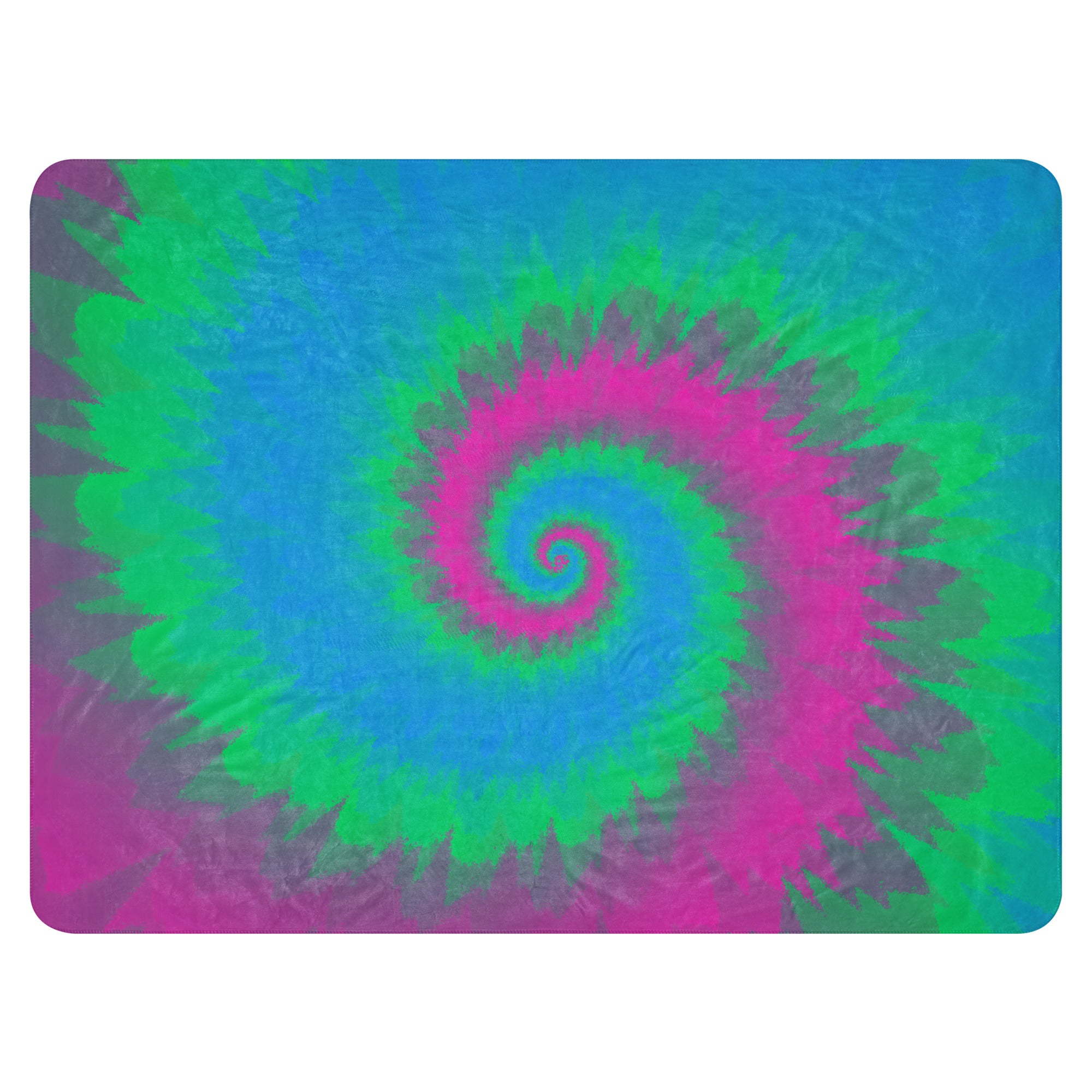 Sherpa blanket Tie Dye Spiral Polysexual