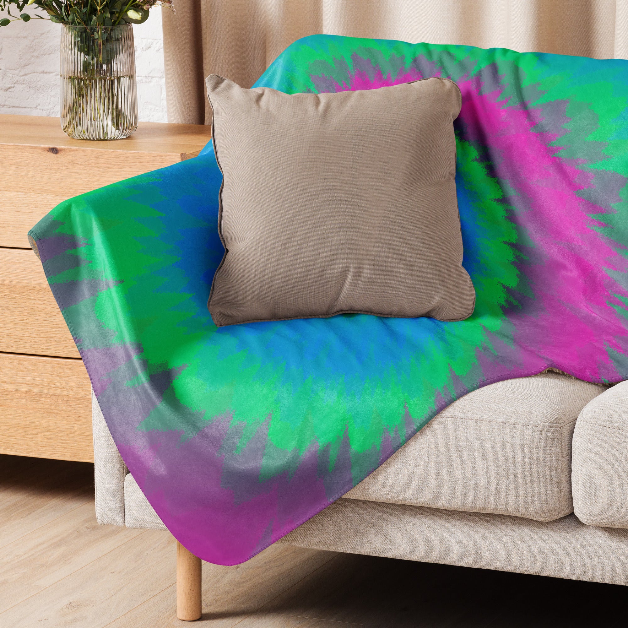 Sherpa blanket Tie Dye Spiral Polysexual