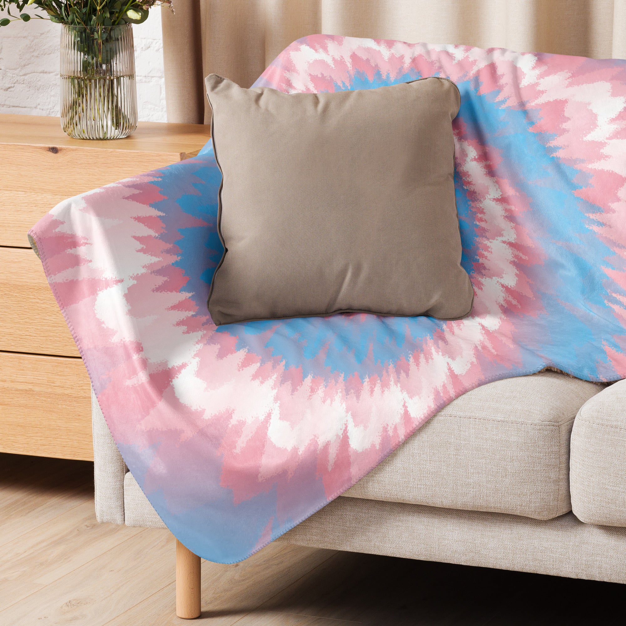 Sherpa blanket Tie Dye Spiral Transgender
